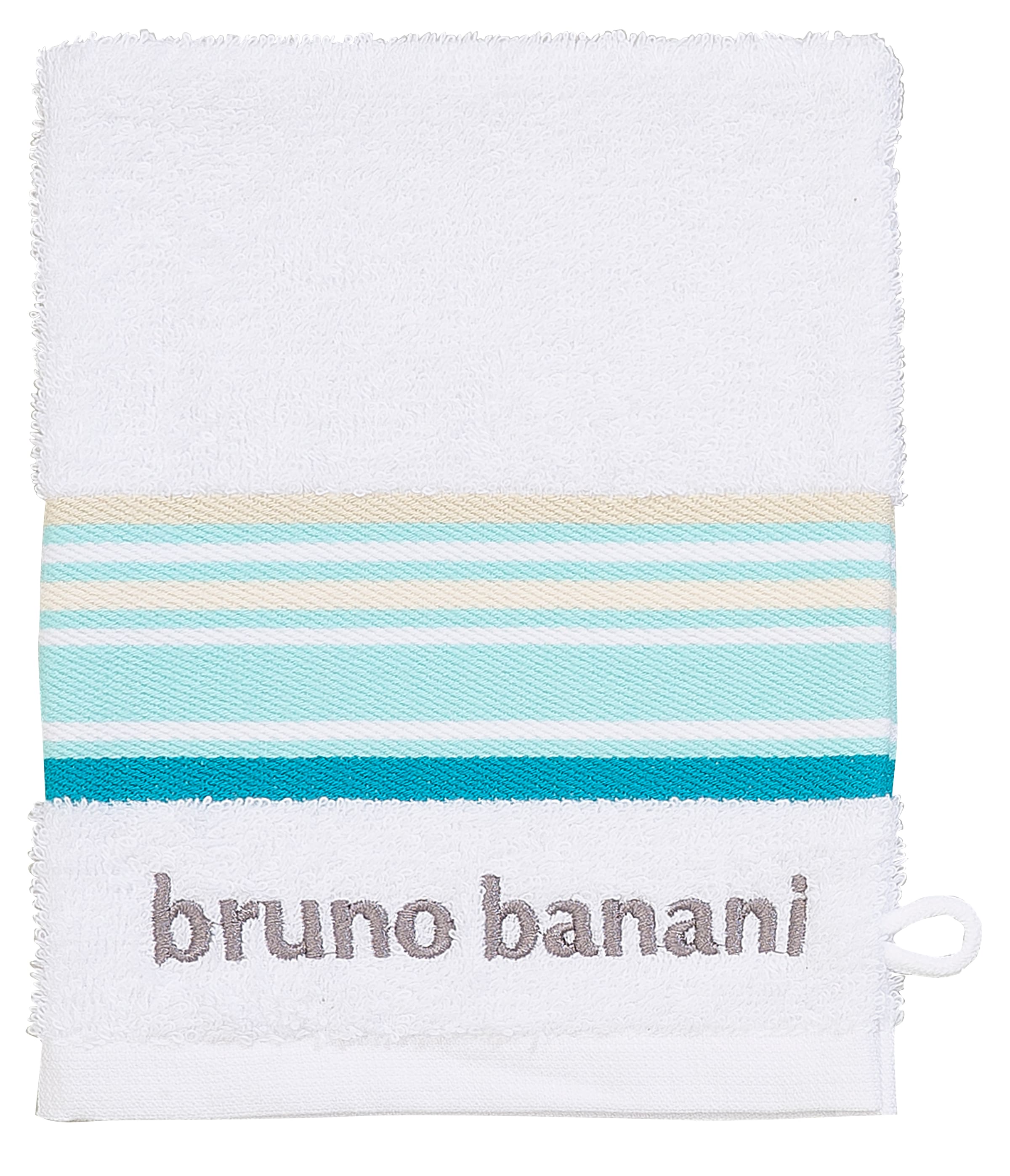 Bruno Banani Handtuch Set »Maja«, Set, Set, teiliges tlg., und Online-Shop mit 7 Bordüre im 7 Handtücher kaufen Markenlogo, 100% Baumwolle Walkfrottee