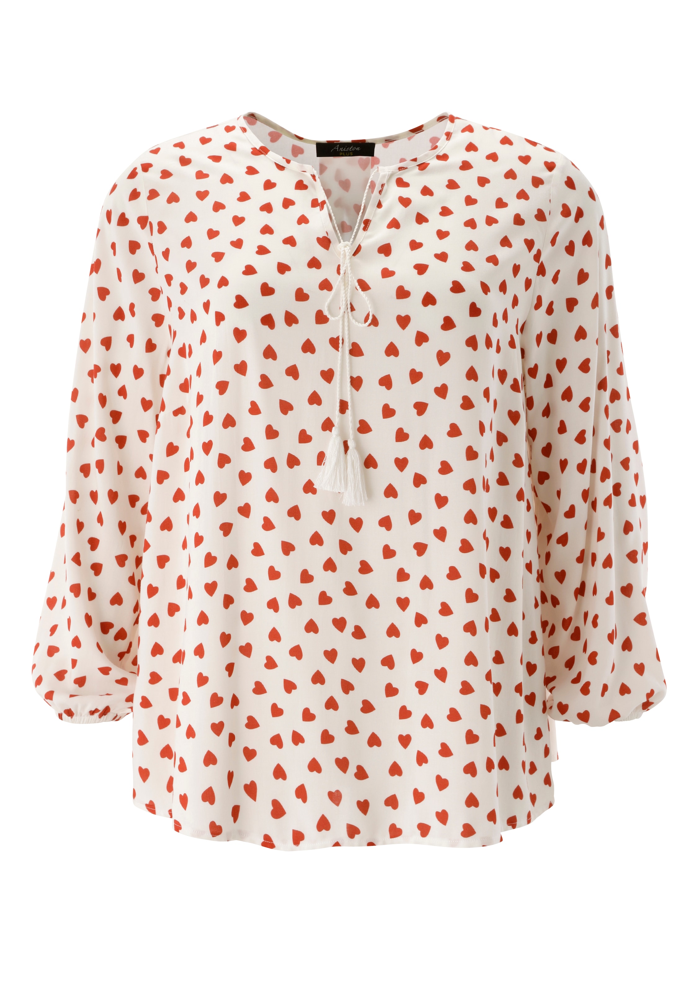 Aniston PLUS Schlupfbluse mir Herzen bedruckt - NEUE KOLLEKTION