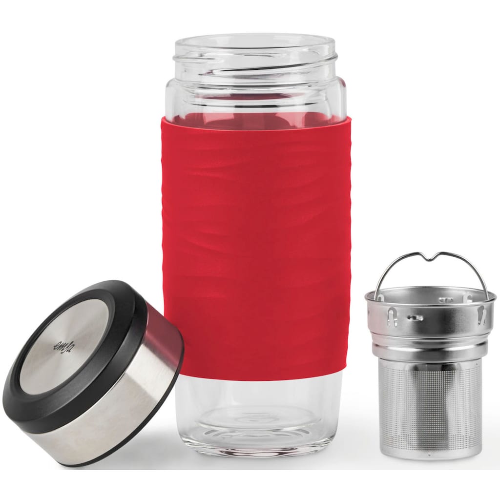 Emsa Thermobecher »Tea Mug«, (Set, 3 tlg.), Teebecher, 400 ml, 100% dicht, 3-teilig, mit herausnehmbarem Tee-Sieb