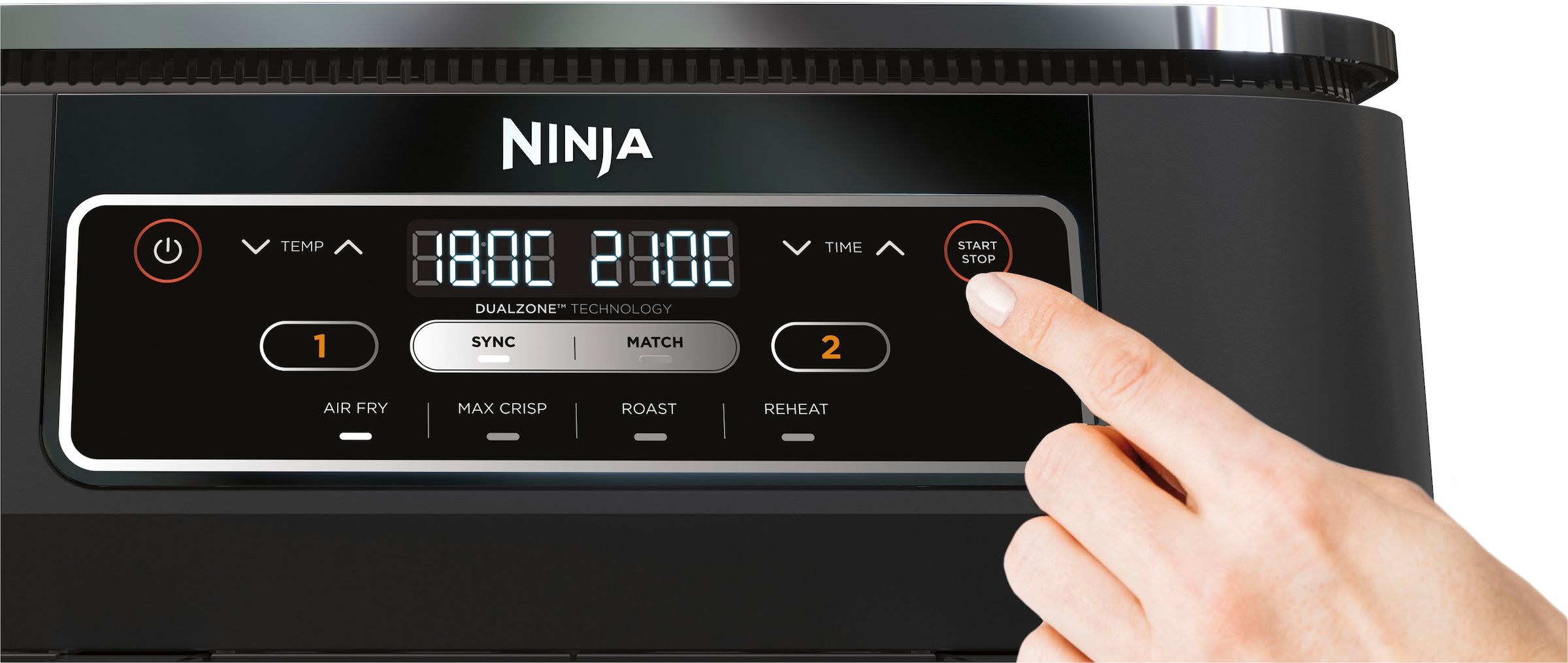 NINJA Heißluftfritteuse »AF200EU Ninja Foodi«, 2400 W, 4-in-1 Dual Zone, 7,6 L