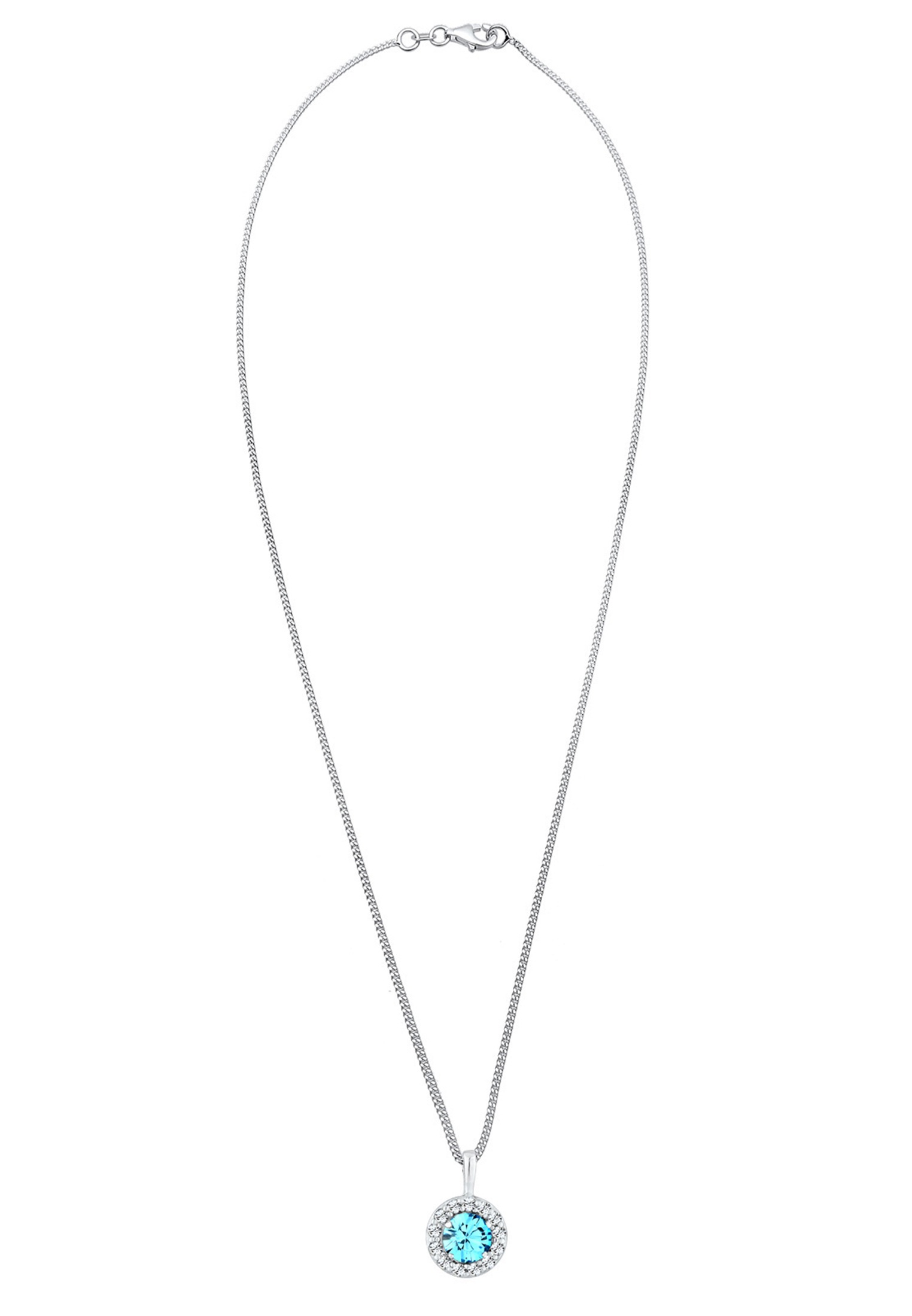 Elli Collierkettchen »Solitär Weiß 925 Sterling Silber, mit Kristallen von Swarovski®«
