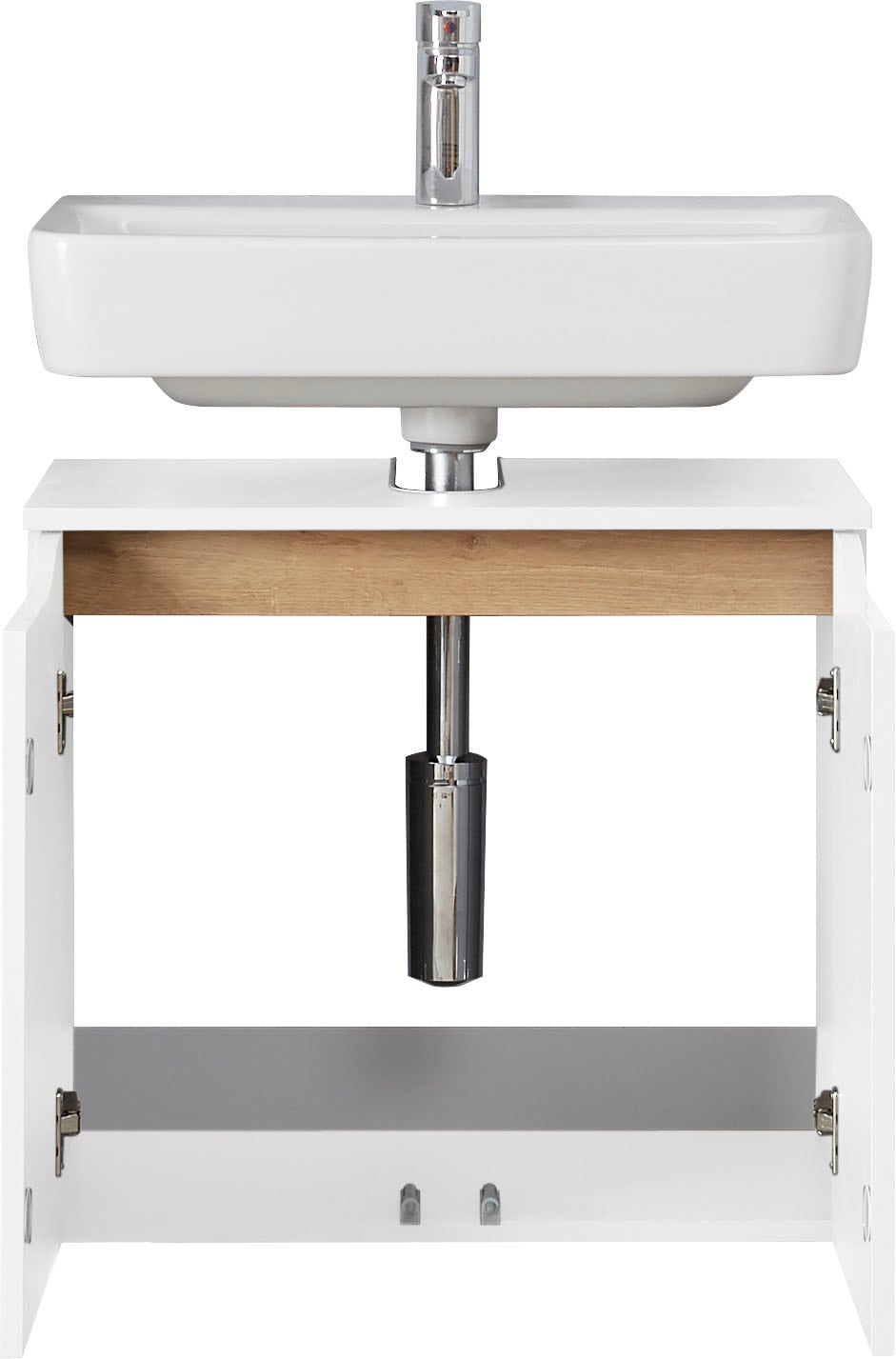 Saphir Badmöbel-Set »Quickset 5-teilig, Waschbeckenunterschrank mit LED-Spiegelschrank«, (11 St.), Unterschrank, Hängeschrank, Midischrank, inkl. Türdämpfer, 9 Türen
