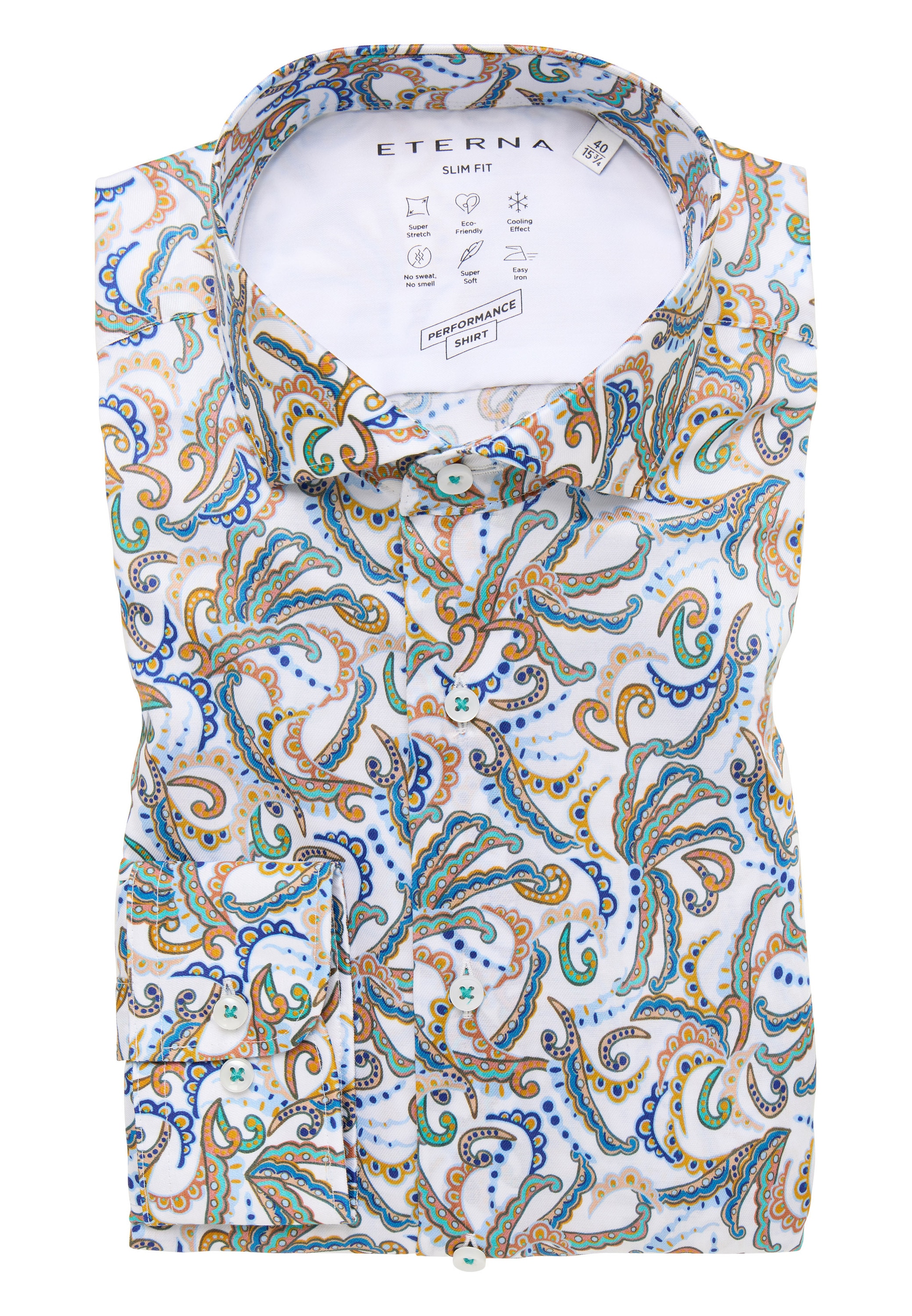 Eterna Langarmhemd »SLIM FIT« EASY IRON (bügelleicht)