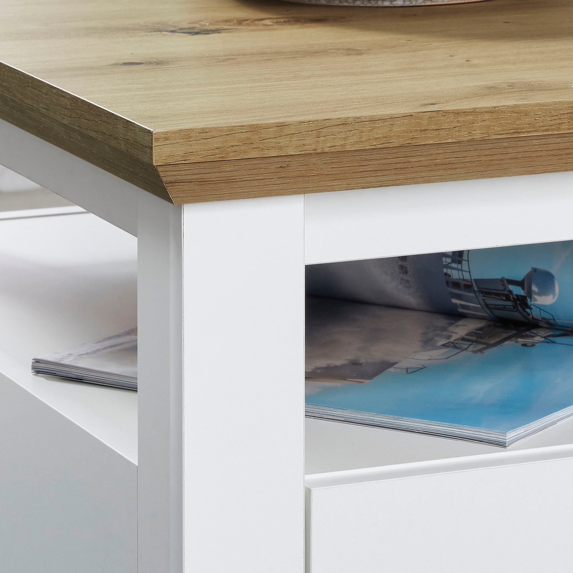 Home affaire Couchtisch »Ulm« Couchtisch mit Schublade & offenem Fach - (B/T/H) 70/70/46 cm