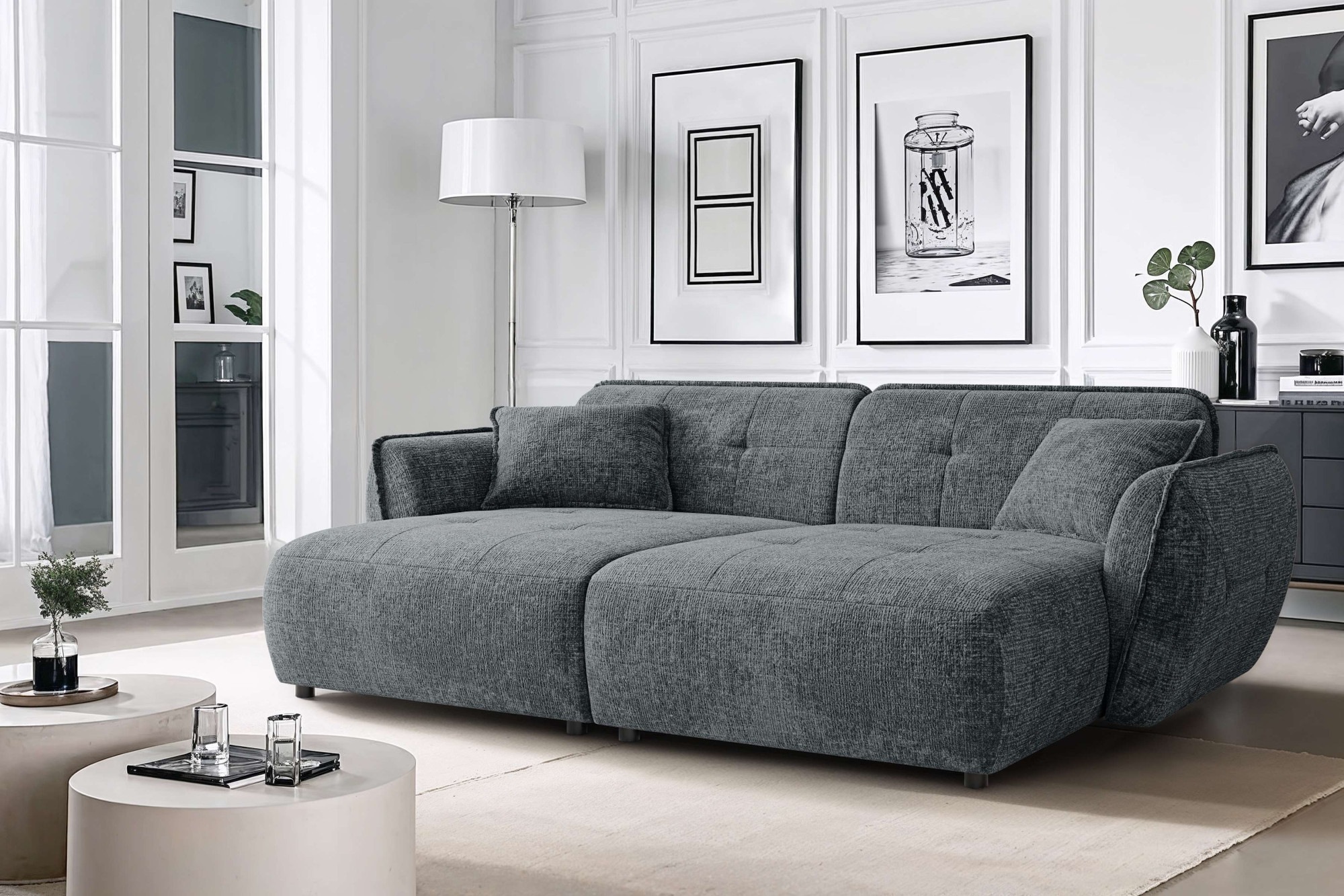 Home affaire Big-Sofa »MIRELDA Design-Sofa mit Steppungen, extra tief, Brei günstig online kaufen