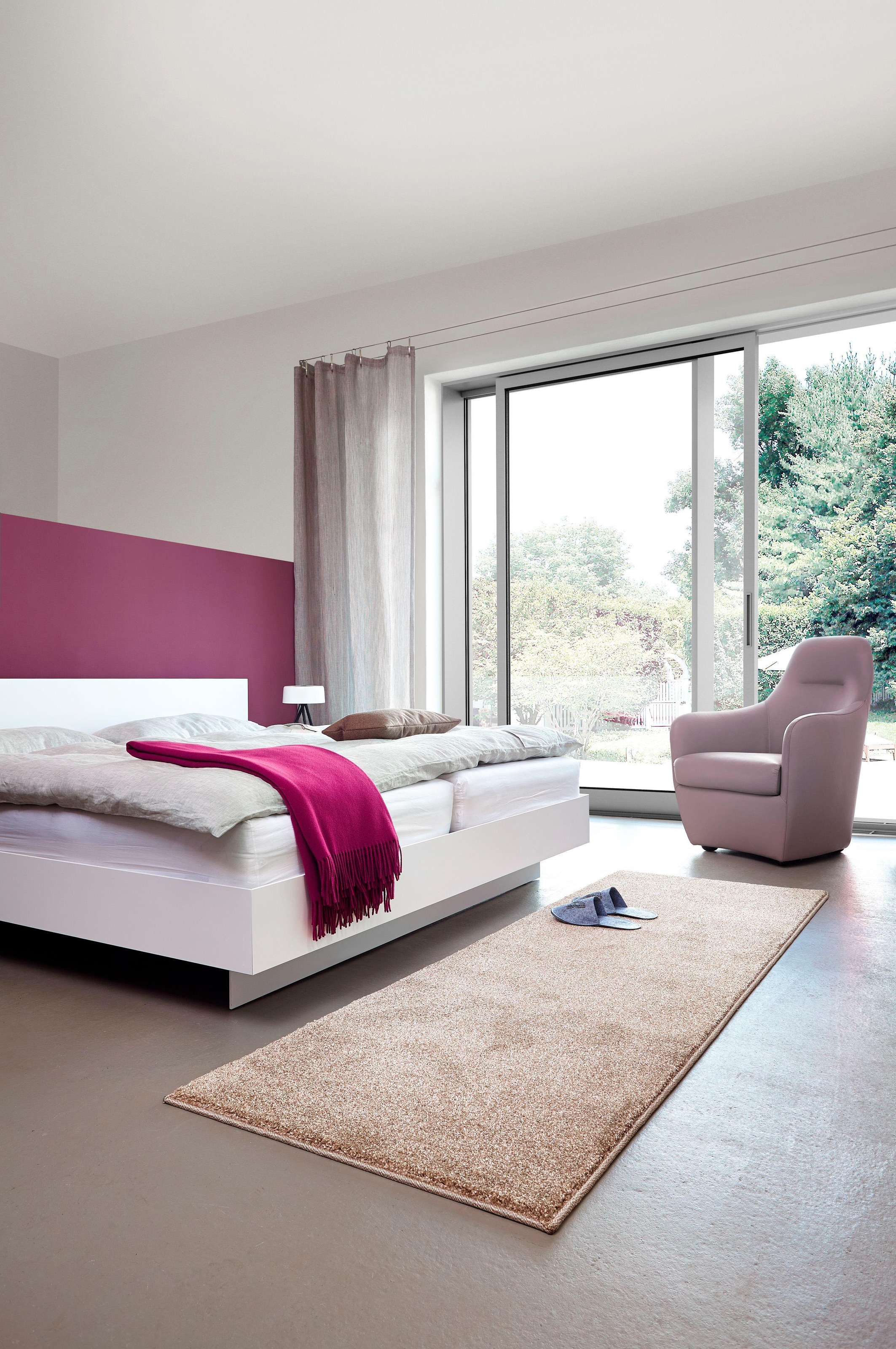 ASTRA Teppich »Samoa Uni« rechteckig 20 mm Höhe hochwertiger Kurzflor in vi günstig online kaufen