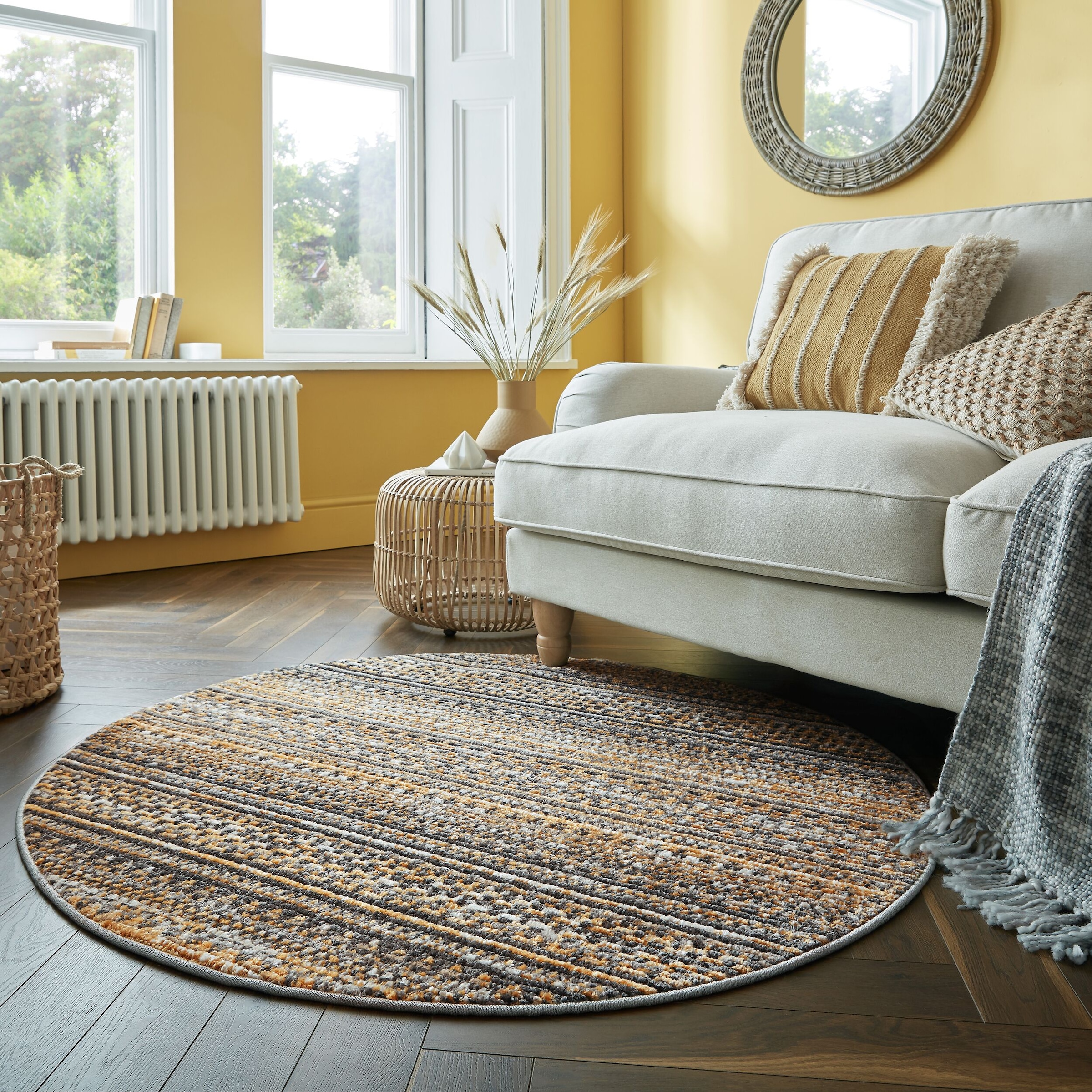 FLAIR RUGS Teppich »Camino Abstraktes«, rund, 8 mm Höhe, Abstraktes Teppich günstig online kaufen