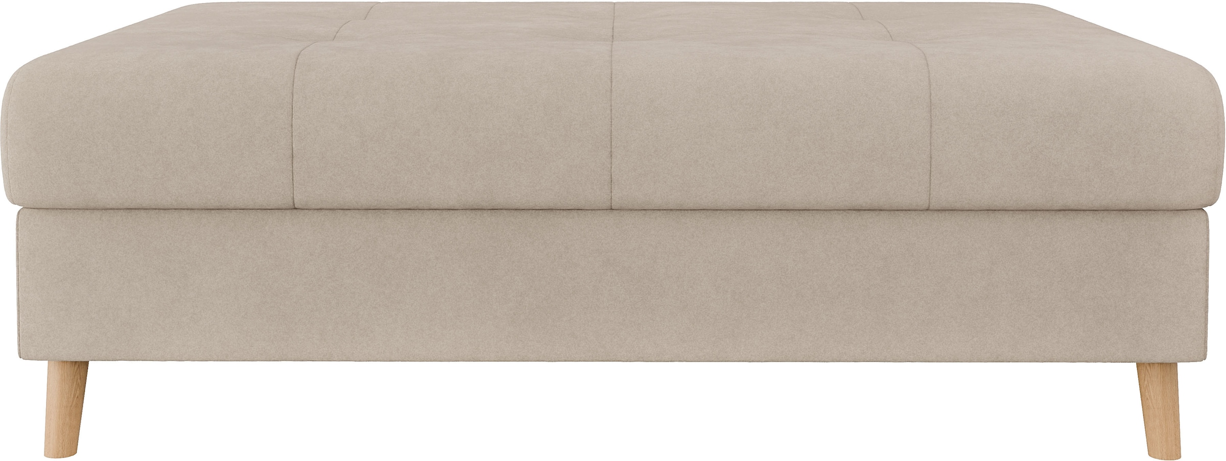 Home affaire Polsterhocker »CHARRE XXL, Steppung im Sitzbereich, Maße: B/T/H: 118/73/40 cm«, passend zur Serie CHARRE, auch in Cord und Bouclé