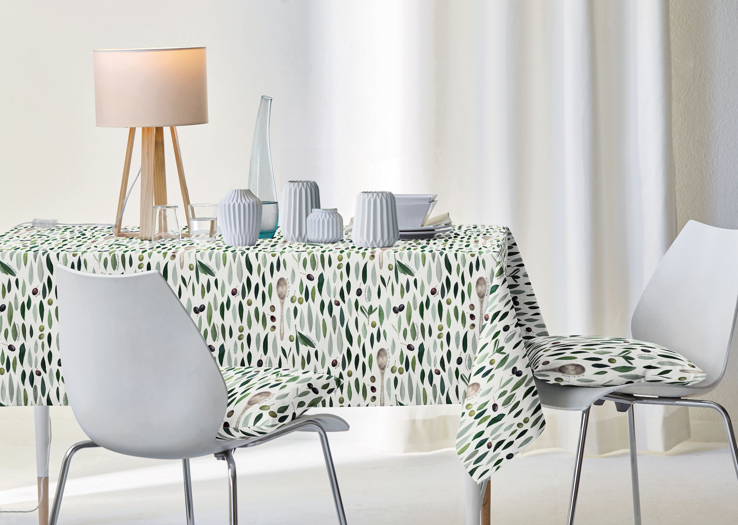 APELT Tischdecke »7007« Olivendesign als all-over