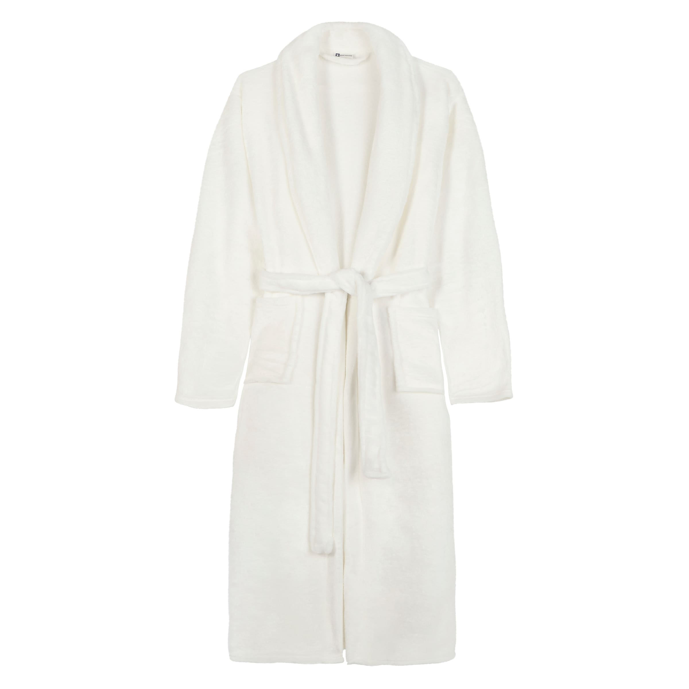 good morning Bademantel »Good morning Bathrobe uni«, (Packung, 1 St., 1x Bademantel), Schalkragen, Gürtel, Taschen, Damen & Herren, Velours, Glanz