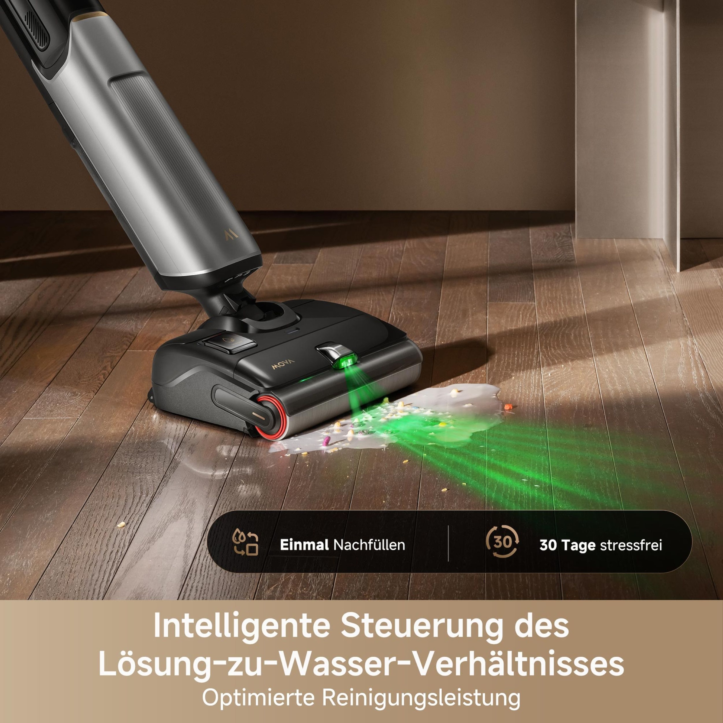 Mova Nass-Trocken-Sauger »X4 Plus«, KI-Reinigung, 180°-Design, selbstreinigende Bürste, 20.000Pa Saugkraft