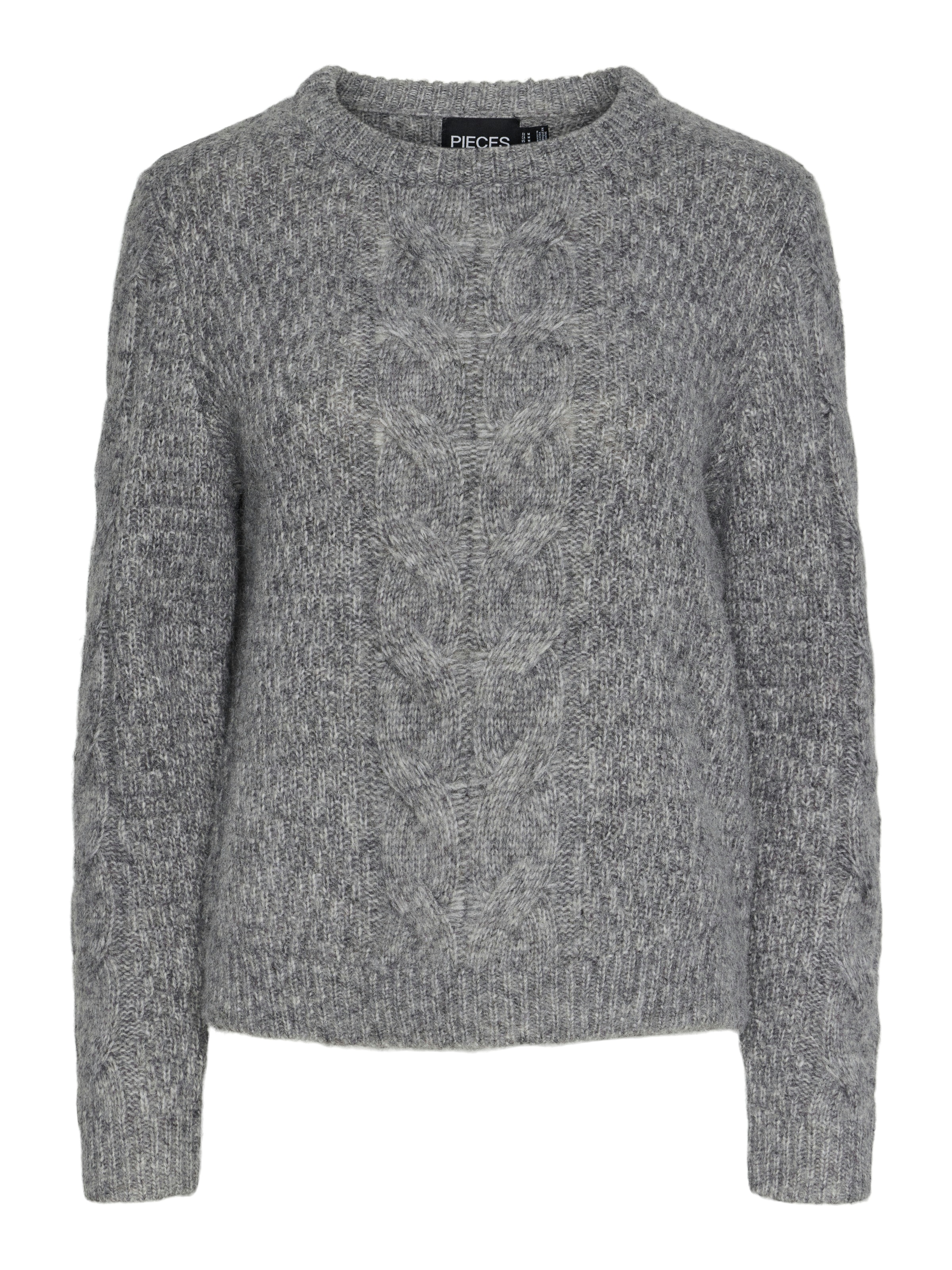 pieces Strickpullover »PCNINA LS O-NECK KNIT NOOS BC«