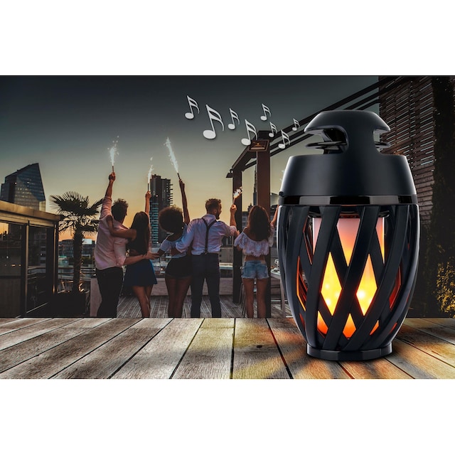 »Muna«, Falmmeneffekt, LED Speaker, flammig-flammig, ca. 5-6h 1 Tischleuchte online Lautsprecher näve Bluetooth Lichteffekt bestellen +