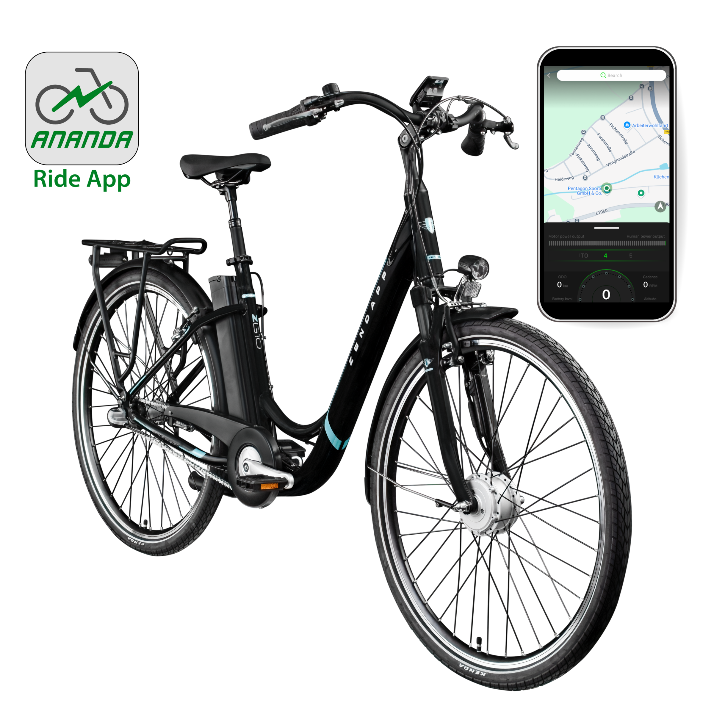 Zündapp »Z510« 3 Gang Shimano Nexus  SC-3C41 Schaltwerk Nabenschaltung Frontmotor 250 W Pedelec, Elektrofahrrad für Damen u. Herren