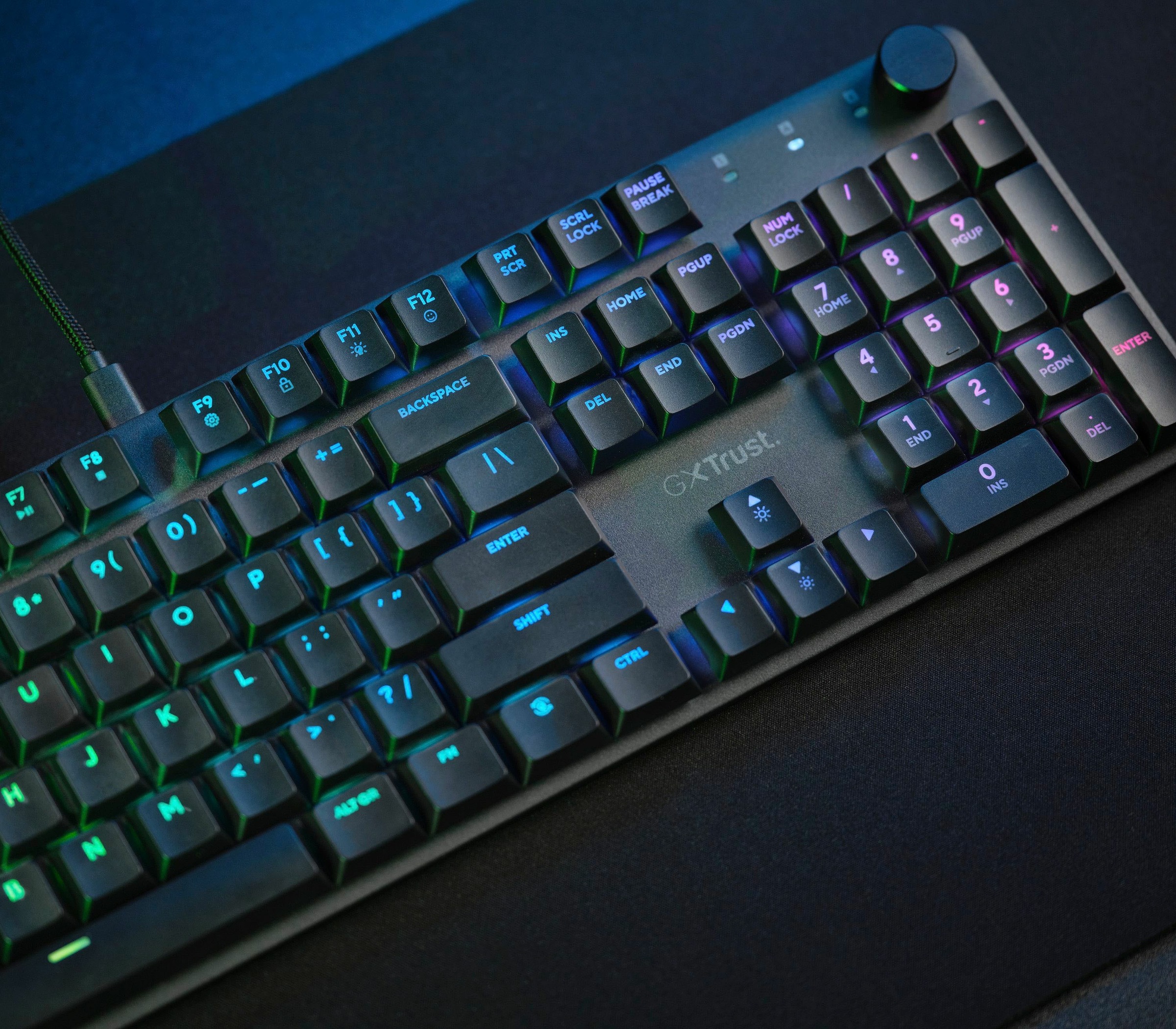 Trust Gaming-Tastatur »GXT 866 Torix«, (USB-Anschluss-Ziffernblock-Windows-Sperrtaste-Fn-Tasten)