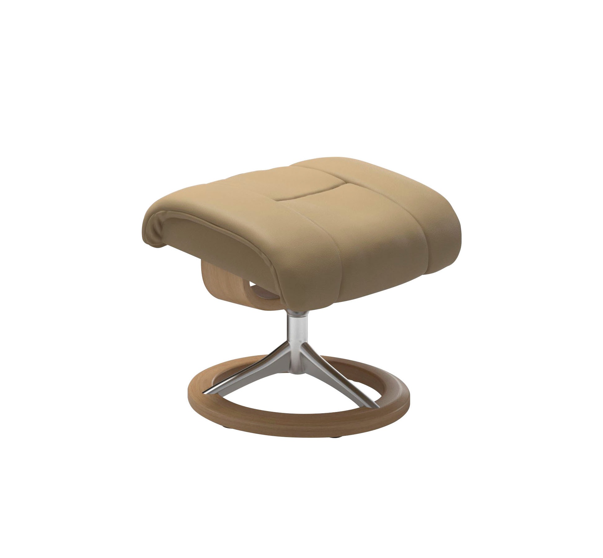 Stressless® Relaxsessel »Reno«, (Set, Relaxsessel mit Hocker), mit Hocker, mit Signature Base, Größe S, M & L, Gestell Eiche