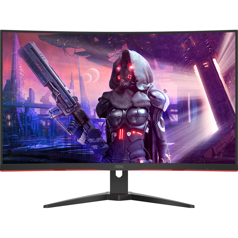AOC Curved-Gaming-Monitor »C32G2AE/BK« 80 cm/32 ′′ 1920 x 1080 px Full HD 1 Reaktionszeit 165 Hz schwarz/rot