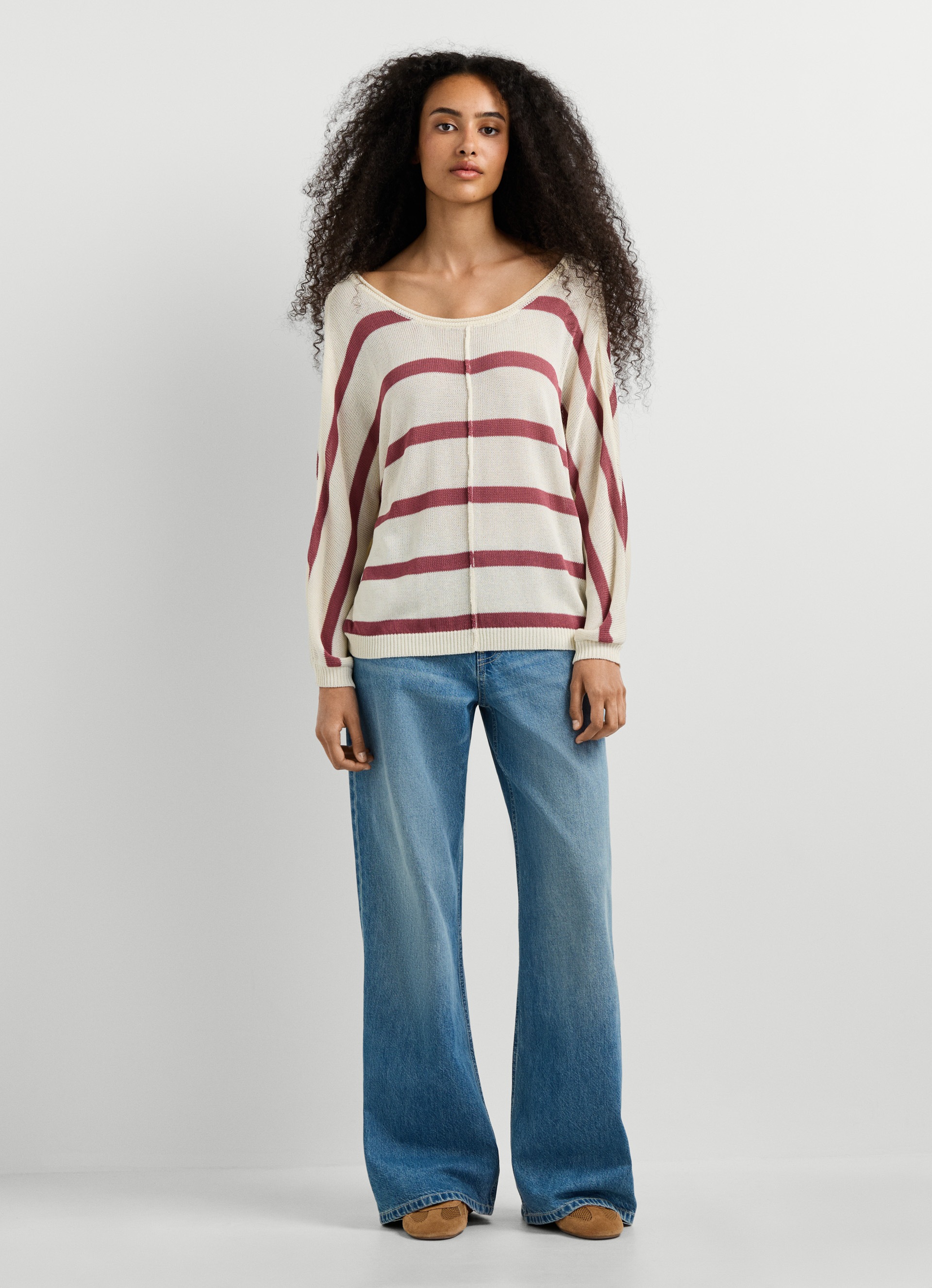 Pepe Jeans Strickpullover »ALBERTA« im Streifen-Design, locker geschnitten