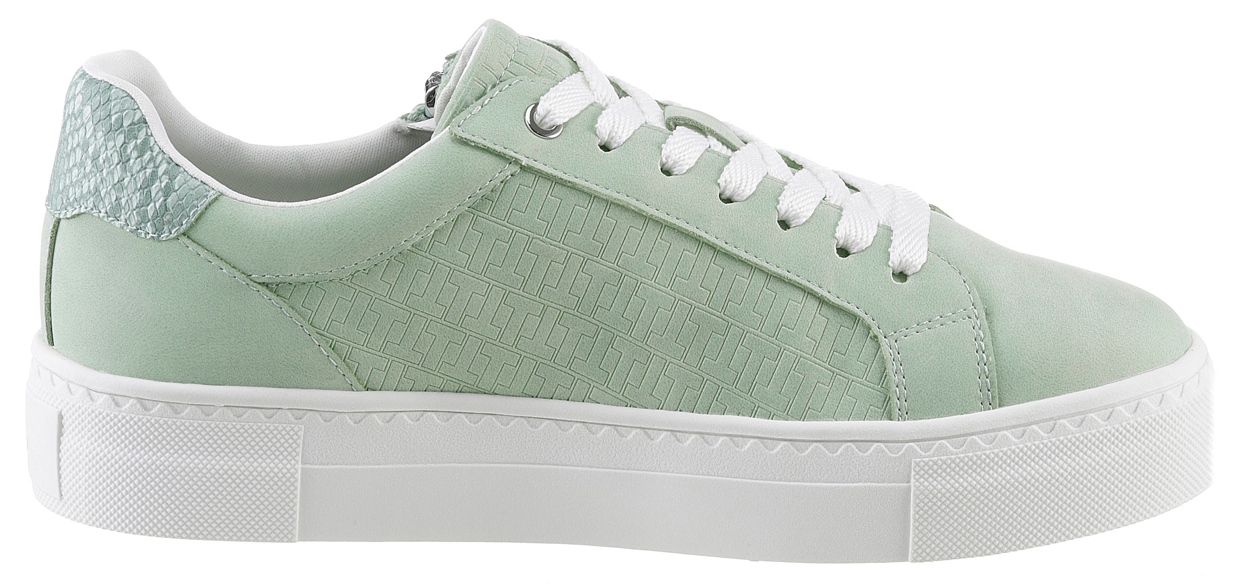 Tamaris Plateausneaker, Freizeitschuh, Halbschuh, Schnürschuh mit gepolstertem Schaftrand