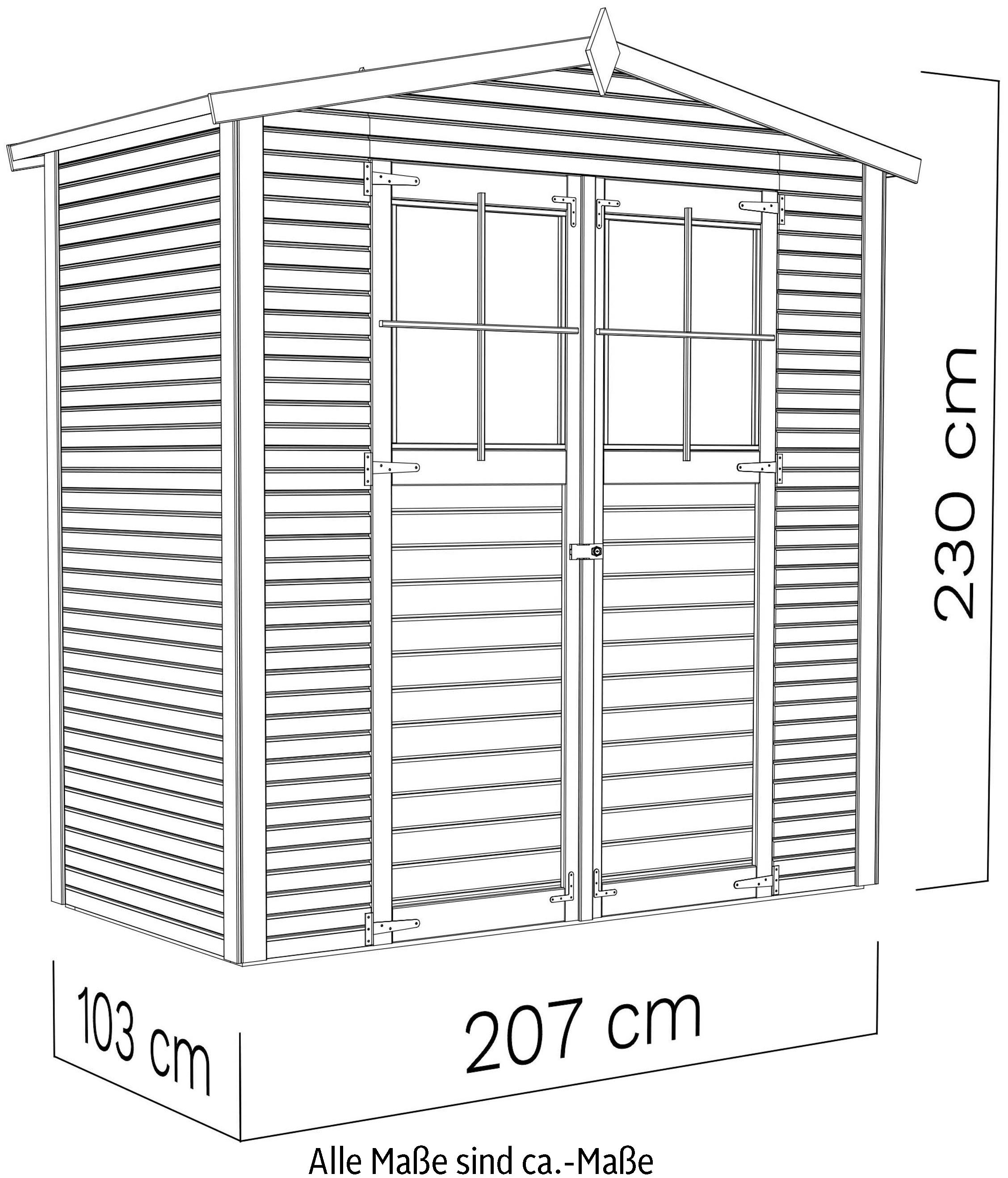 KONIFERA Gartenhaus »Alto 1 Fineline Satteldach«