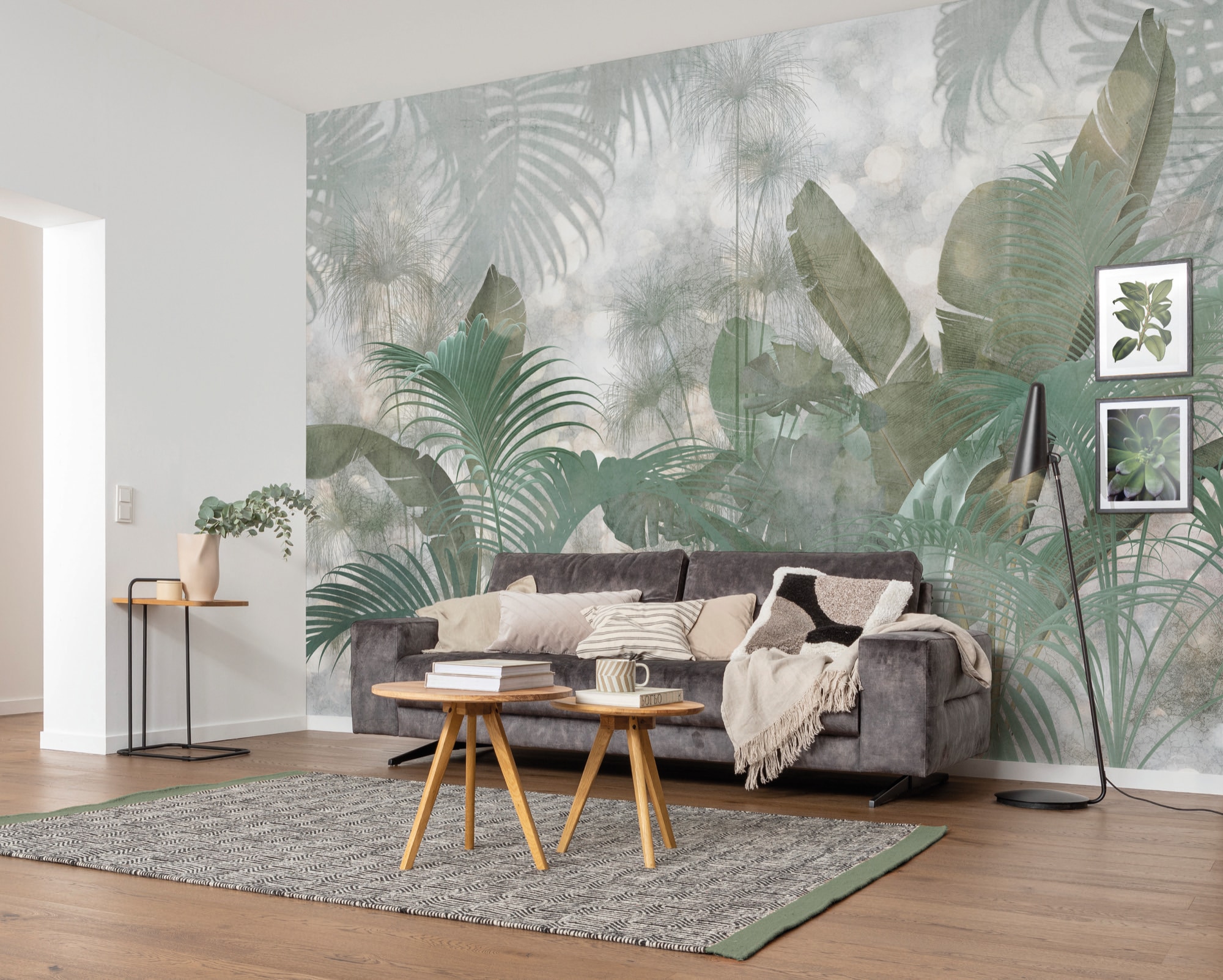 Komar Vliestapete »Vlies - Paillettes Tropicales - Größe 368 x 248 cm«, bedruckt, Wohnzimmer, Schlafzimmer