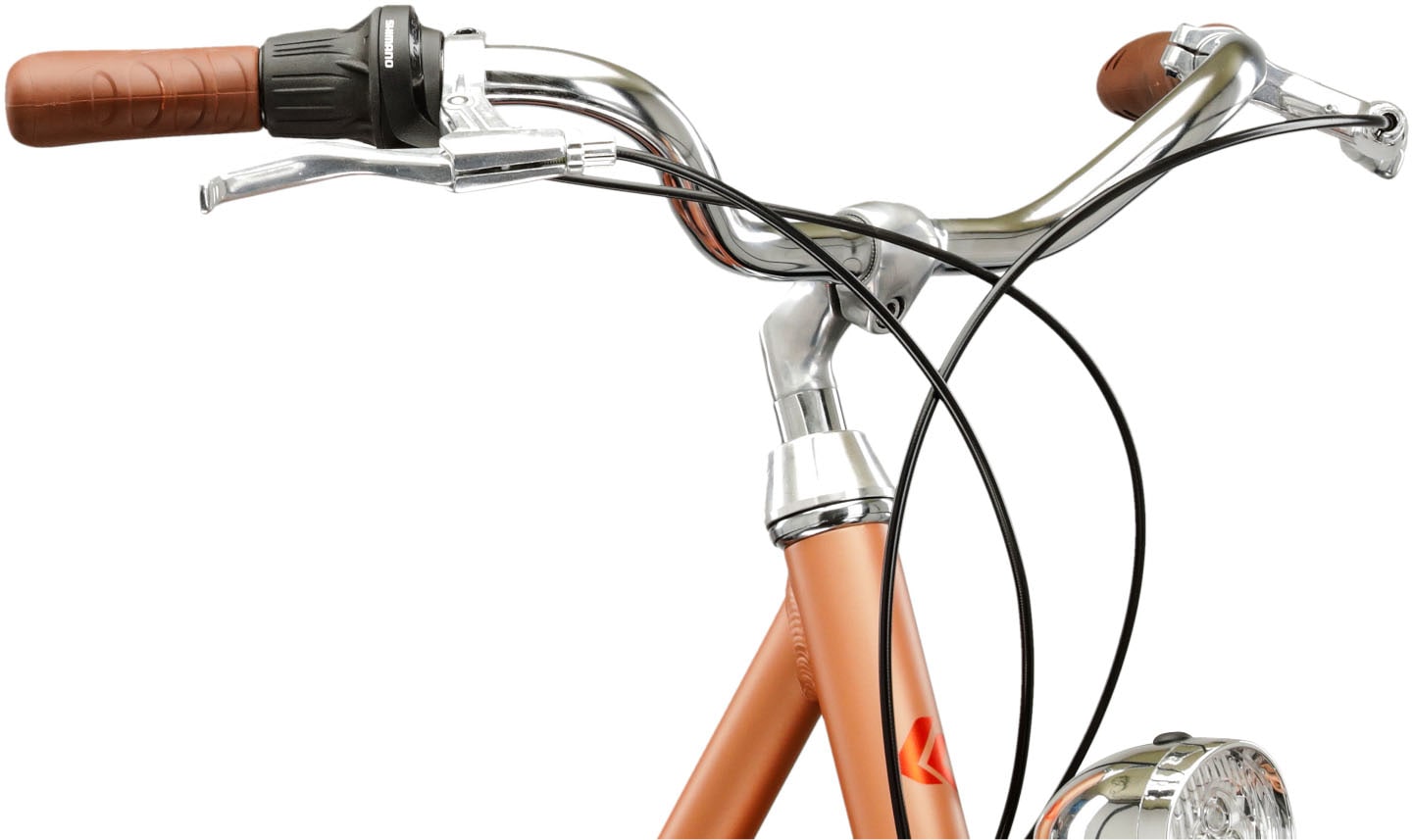 Kross Cityrad »Citybike Damen 28" Sentio Classic braun 7 Gänge mit Beleuchtung 2026« 7 Gang Shimano TOURNEY TY200 Schaltwerk Kettenschaltung Rahmen aus Aluminium Performance