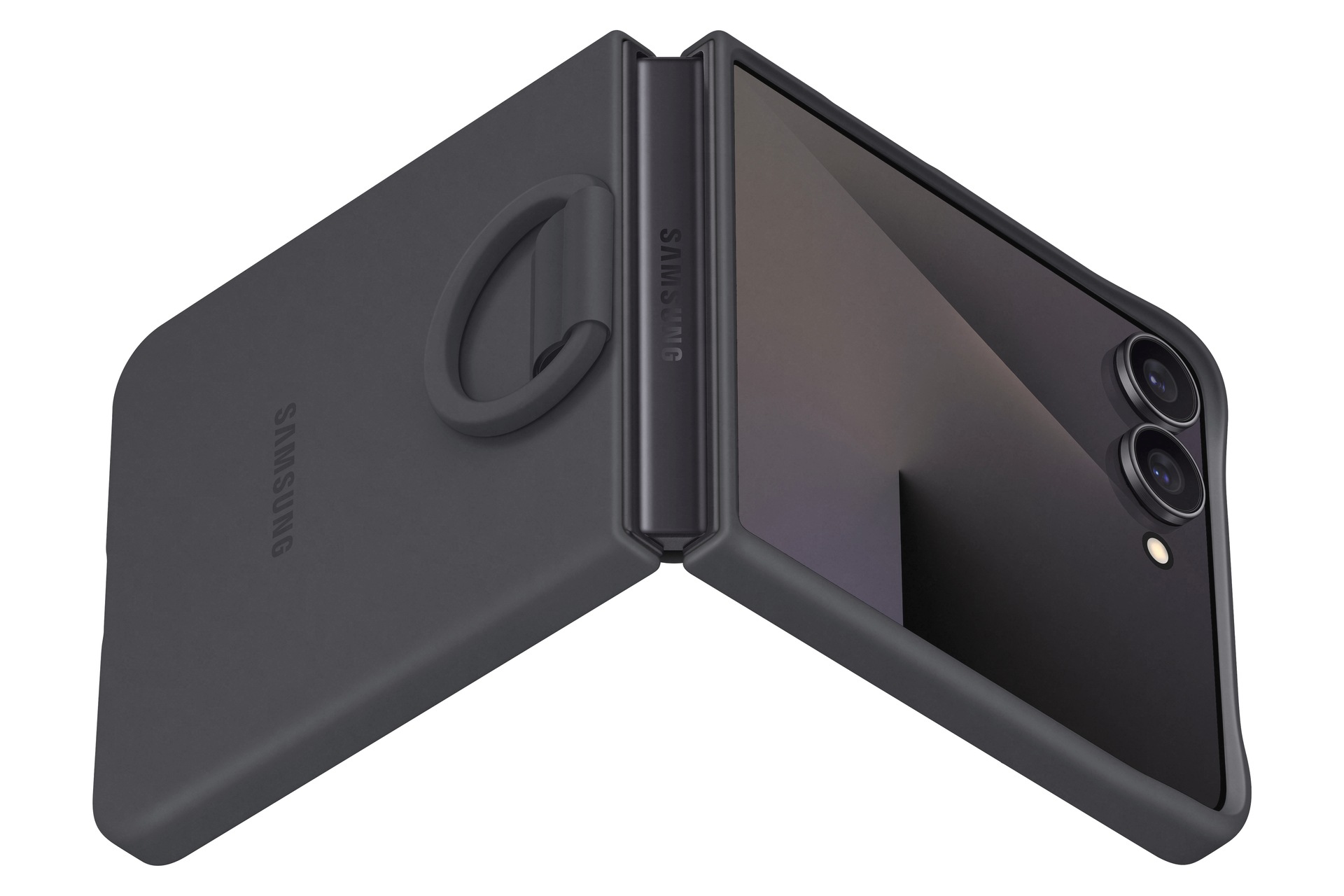 Samsung Handyhülle »Ring Case (Silicone) für Samsung Galaxy Z Flip7«, Samsung Galaxy Z Flip7, Backcover, Schutzhülle, Handyschutzhülle, Case, Schutzcase, stoßfest