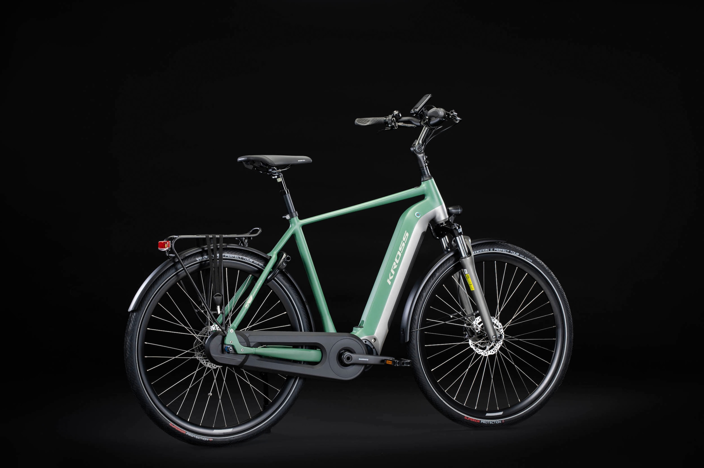 Kross E-Bike »KROSS E-Citybike Damen Sentio 6.0 28" grün«, 8 Gang, Shimano, Nexus, Mittelmotor 250 W, Pedelec, Elektrofahrrad für Damen und Herren