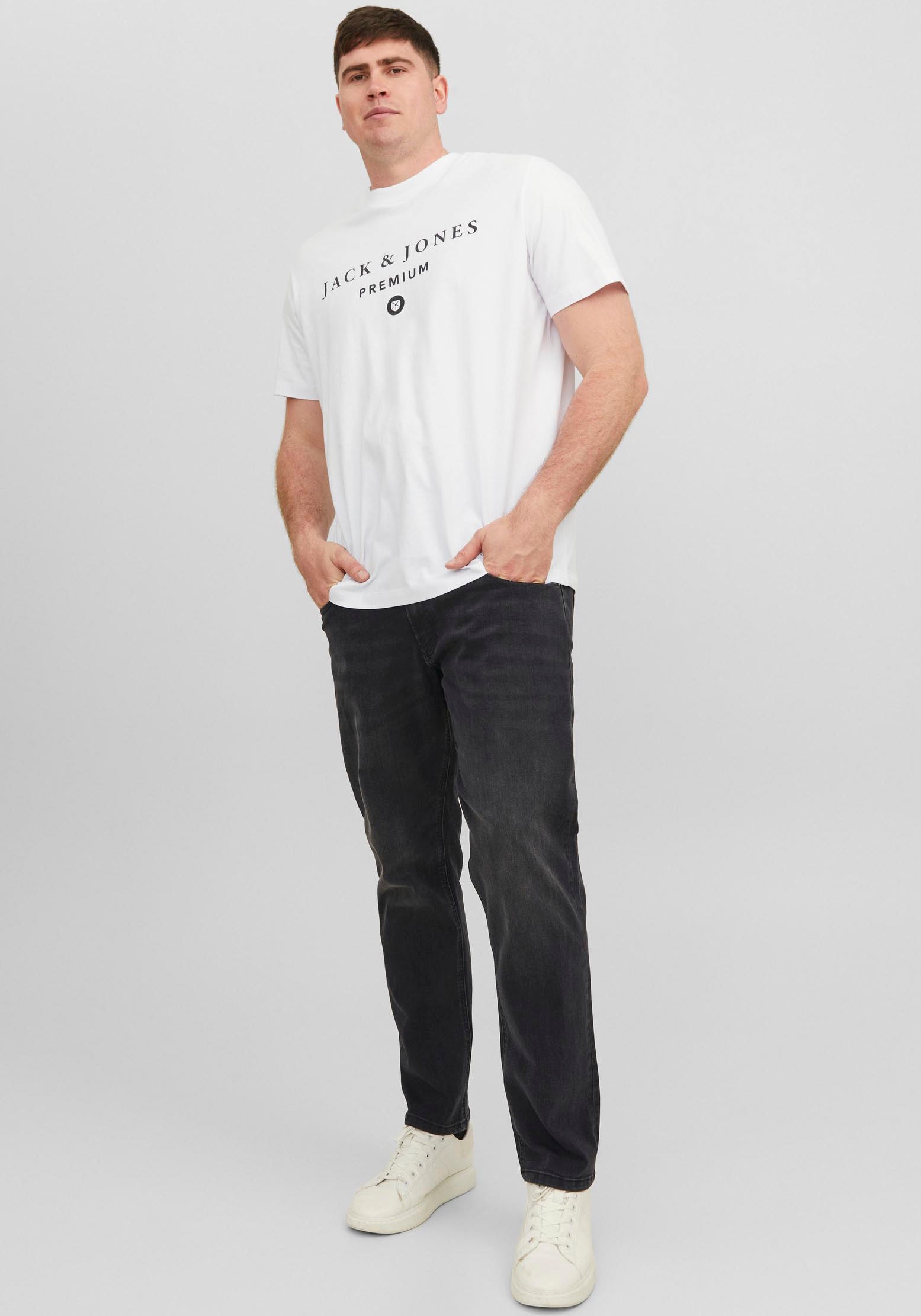 Jack & Jones PlusSize Slim-fit-Jeans »JJIGLENN JJORIGINAL MF 071 NOOS PLS«