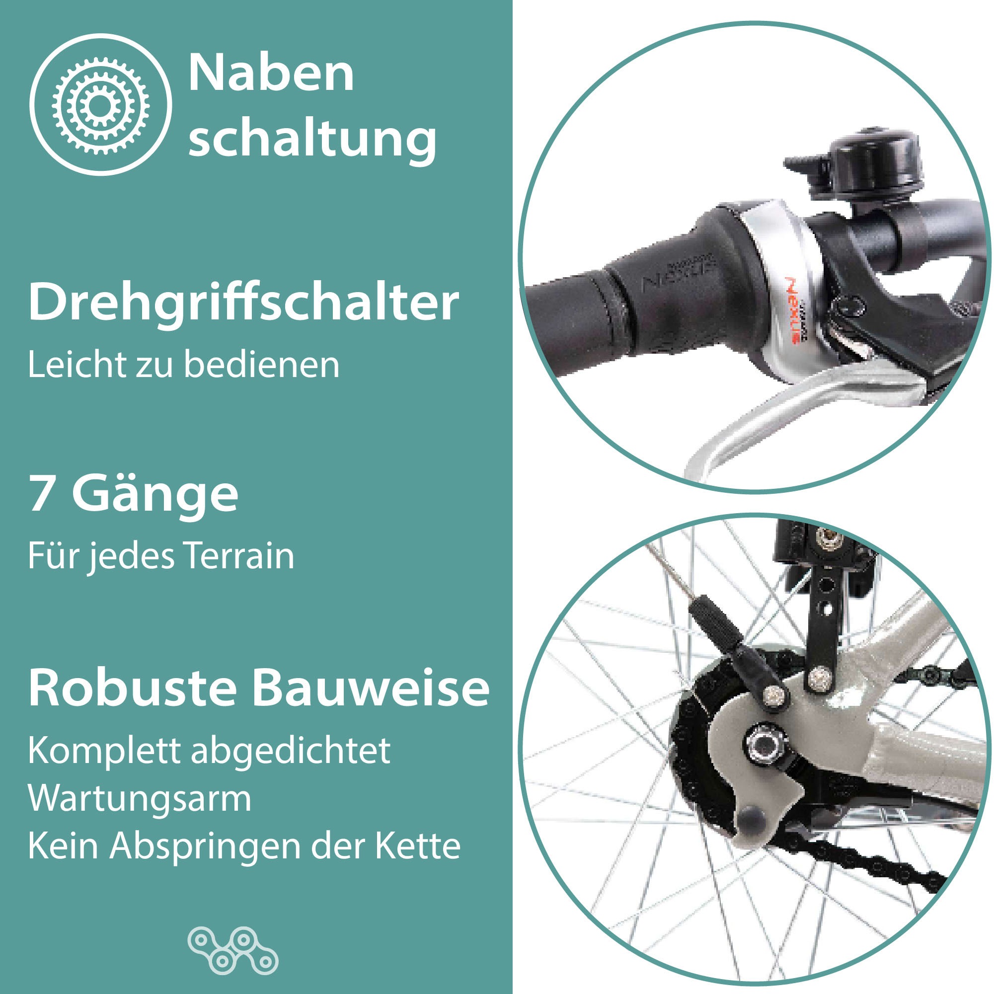 Tretwerk E-Bike »Cloud«, 7 Gang, Shimano, Frontmotor 250 W, (im Retro-Stil), Pedelec, Elektrofahrrad für Damen u. Herren