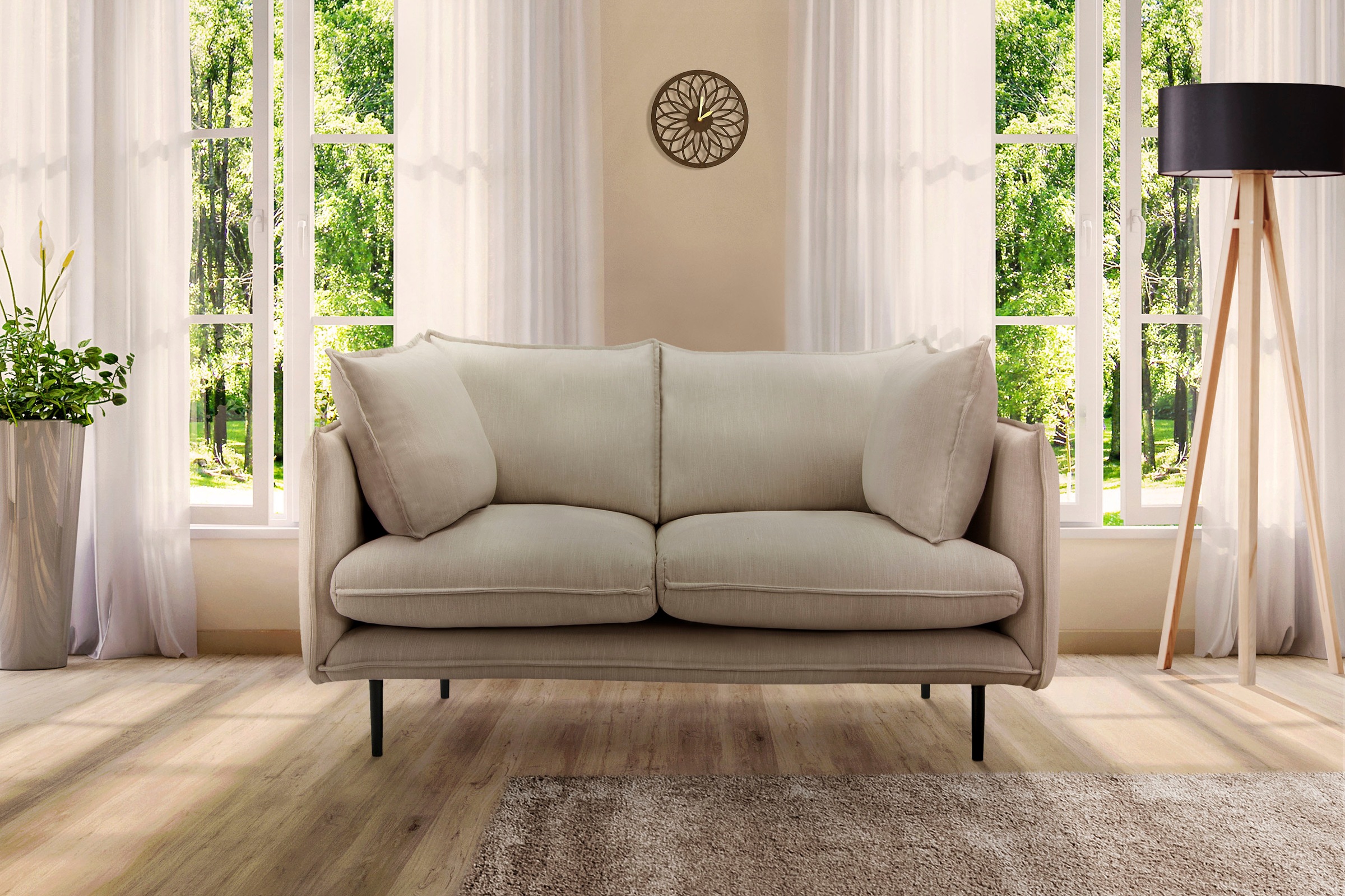 Home affaire 2-Sitzer »Somba« mit dickem Keder und eleganter Optik günstig online kaufen