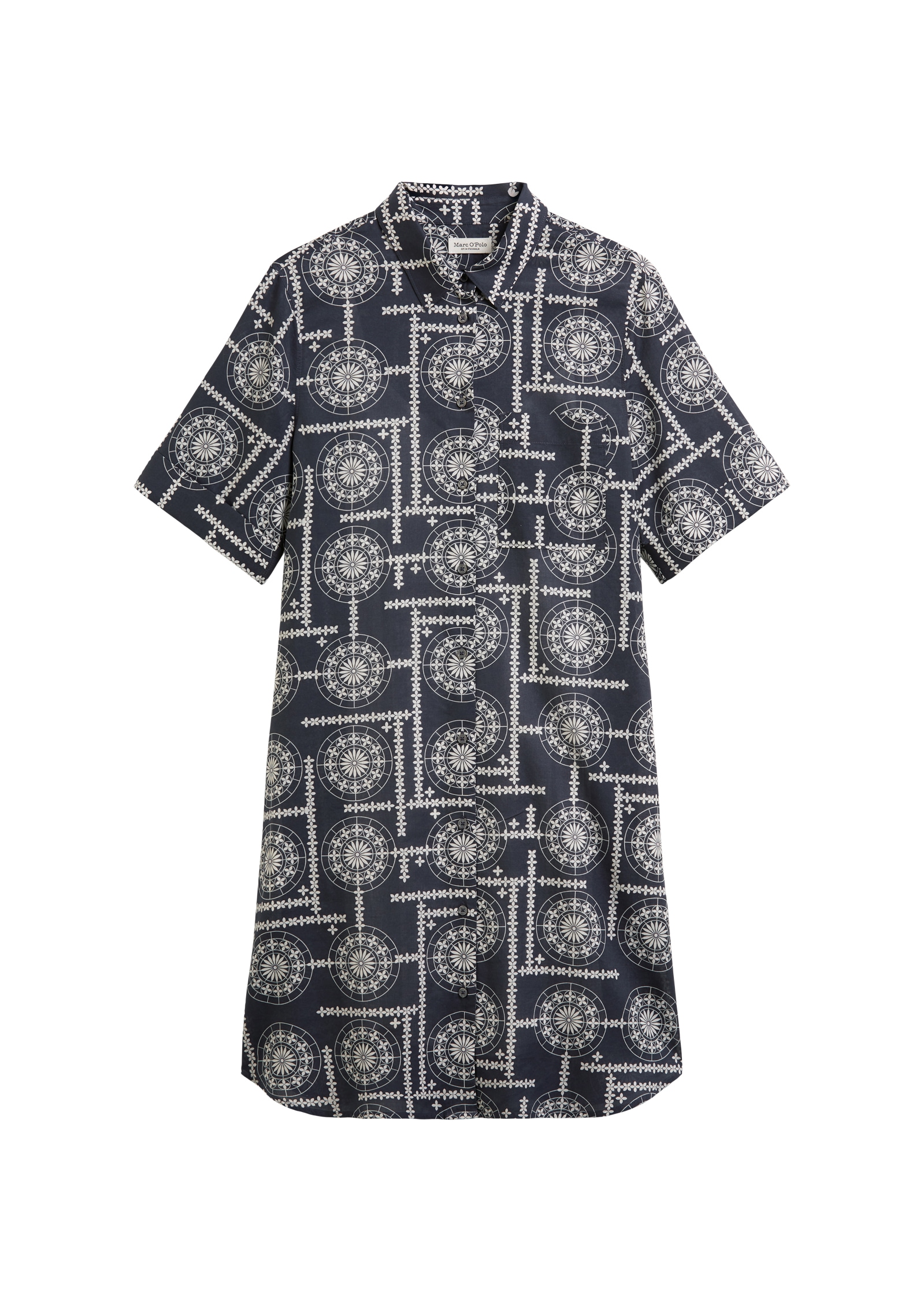 Marc O'Polo Hemdblusenkleid, mit Allover Print, mit Unterkleid