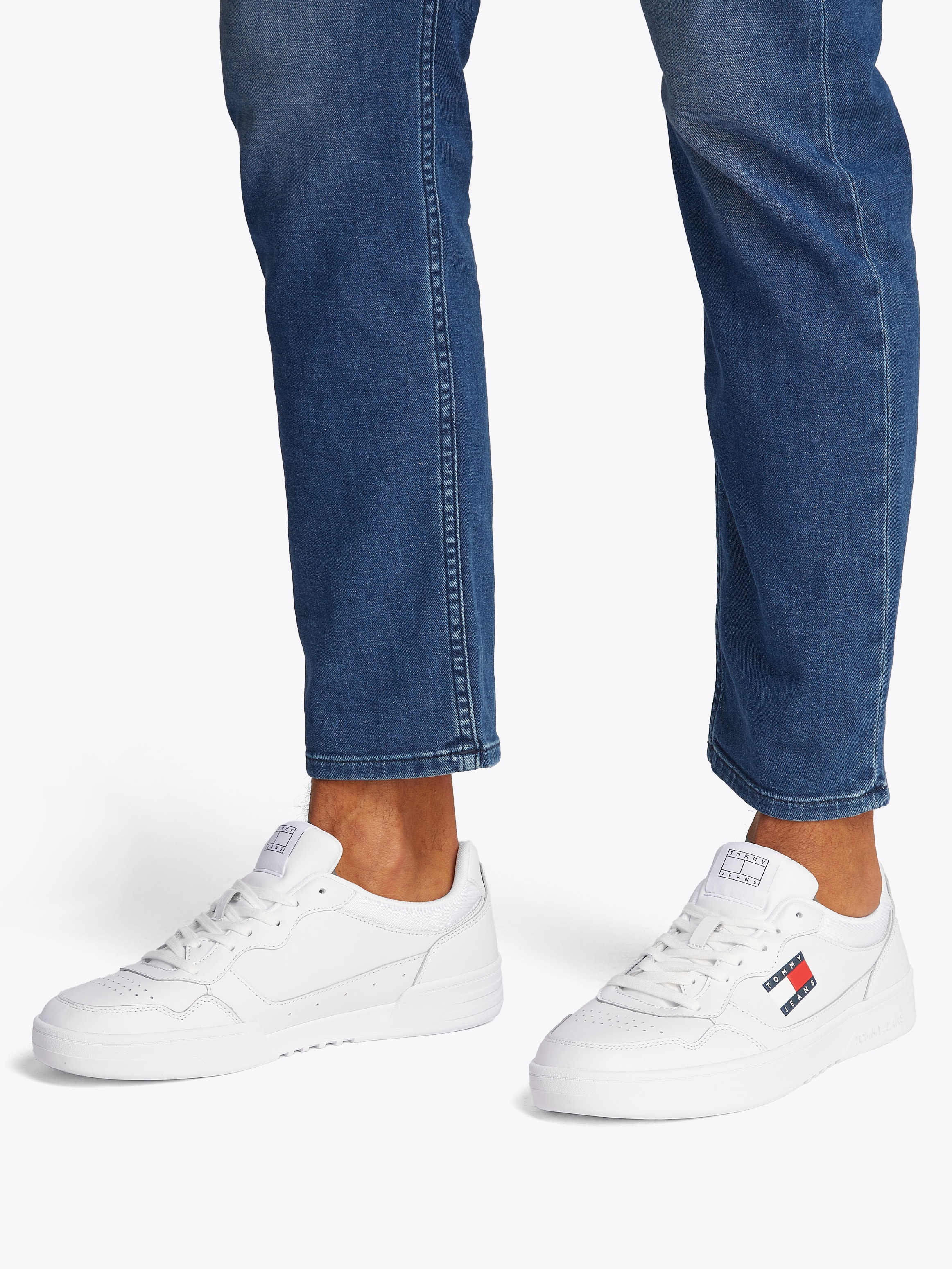 Tommy Jeans Sneaker »(NEW) TJM CUPSOLE LEATHER ESS«, Freizeitschuh, Halbschuh, Schnürschuh im Basket-Look