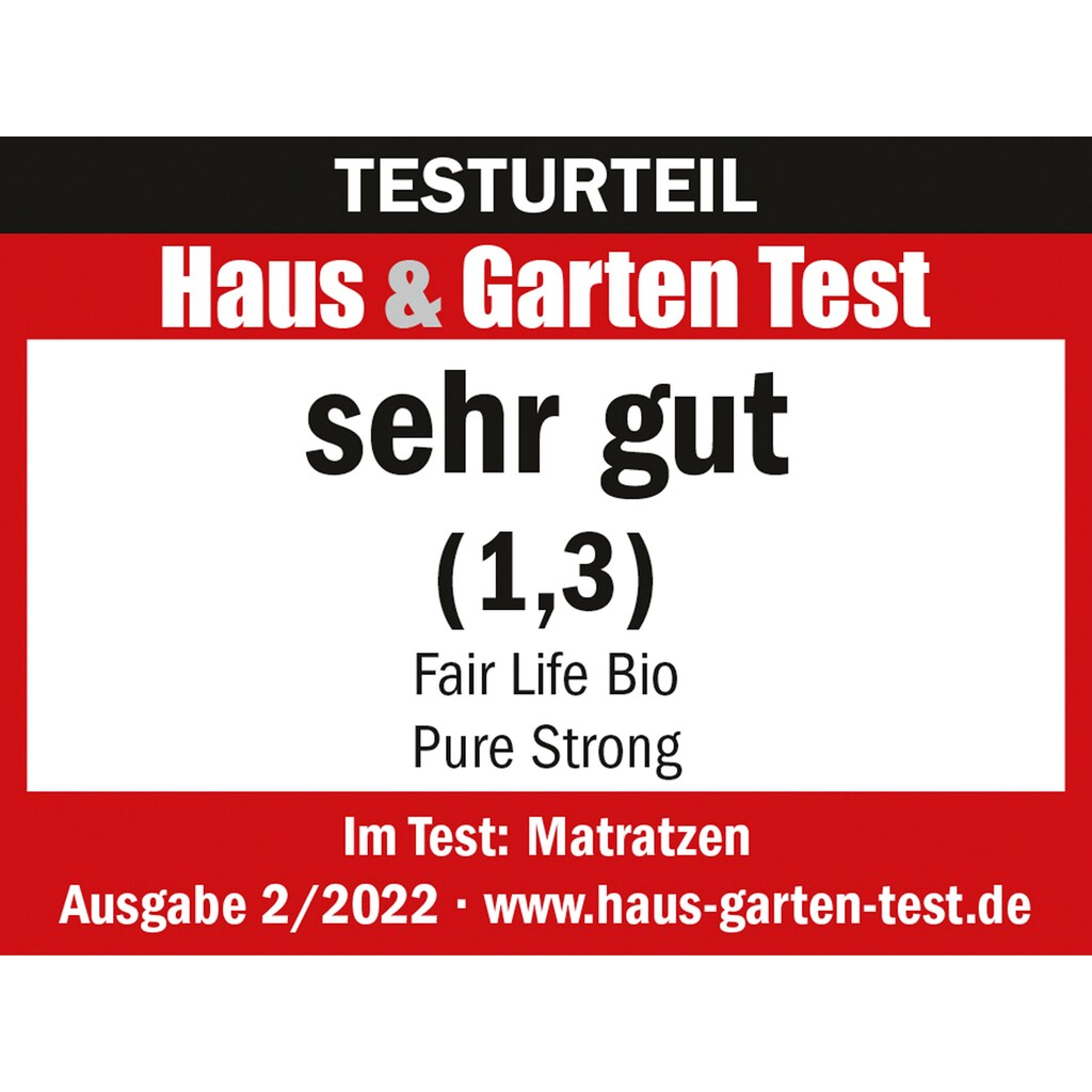 Be Fair Life Komfortschaummatratze »Pure Strong ausgezeichnet mit dem Blauen Engel!«, 21 cm hoch, Raumgewicht: 35 kg/m³, (1 St.)