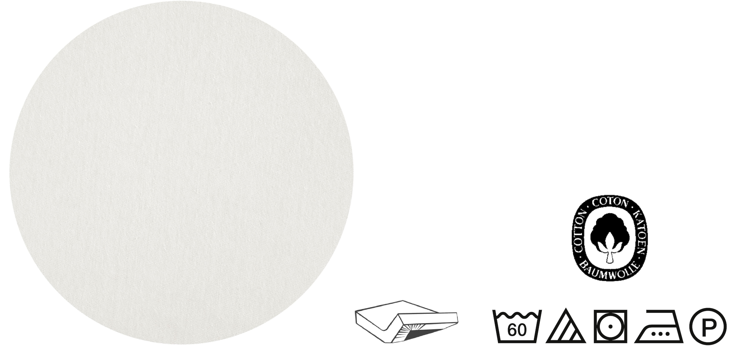 Biberna Spannbettlaken »Leila«, Bettlaken aus 100% Baumwolle, für Matratzenhöhen bis 22 cm