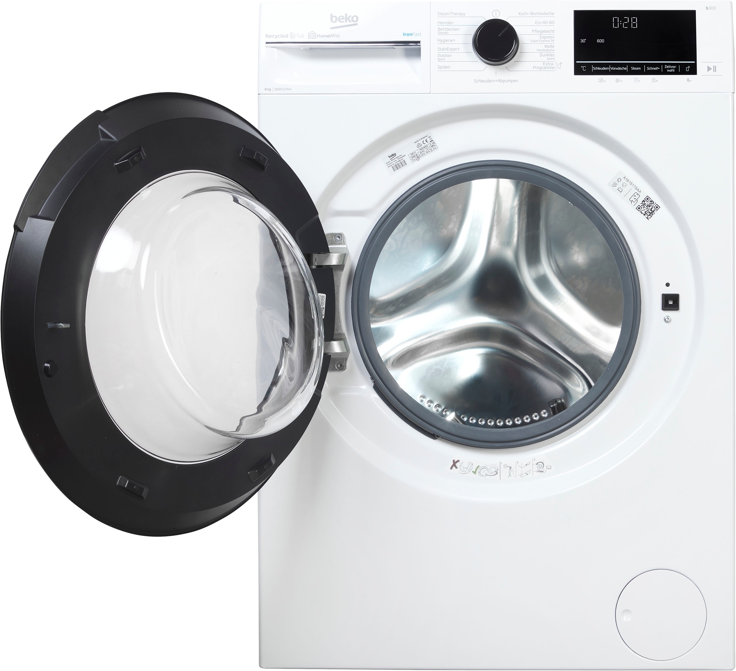 BEKO Waschmaschine »B3WFR58615W 7003440003«, 8 kg, 1600 U/min günstig online kaufen
