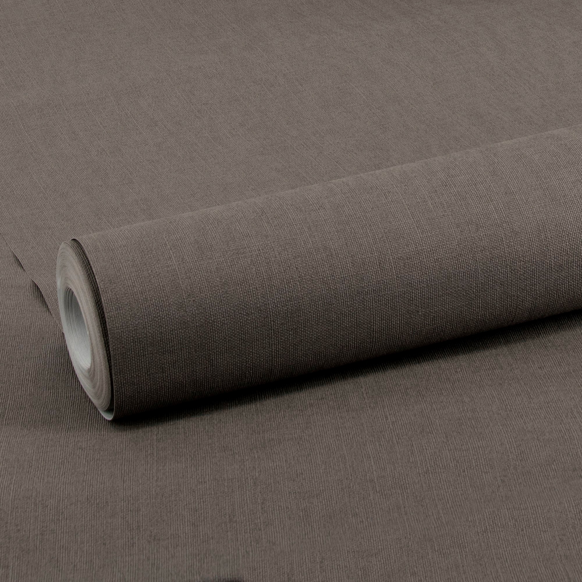 WOW Vliestapete »WOW Textil Braun Vliestapete« unifarben geprägt WOW Textil Braun Vliestapete