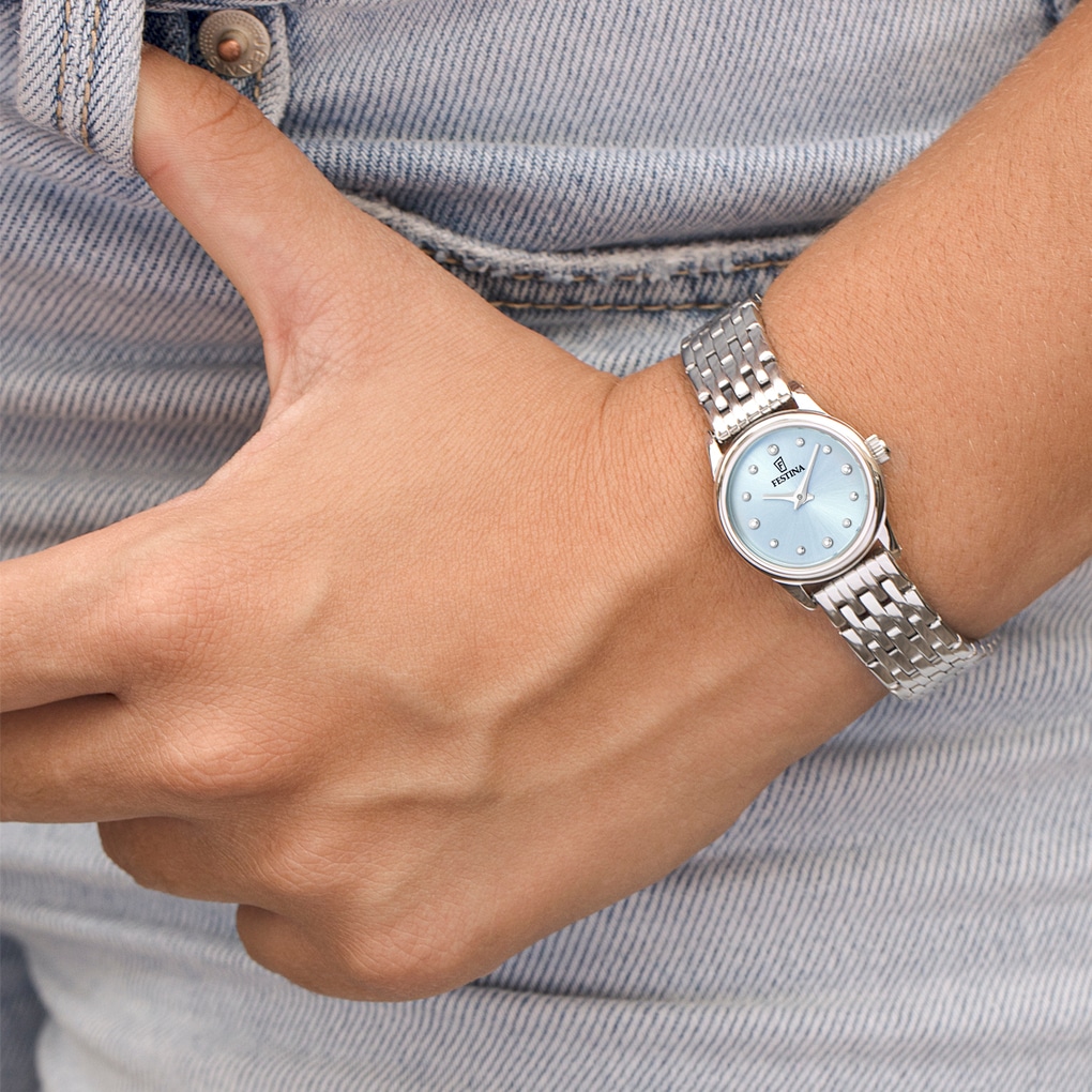Festina Quarzuhr »Mademoiselle« Armbanduhr, Damenuhr, Edelstahlarmband, analog