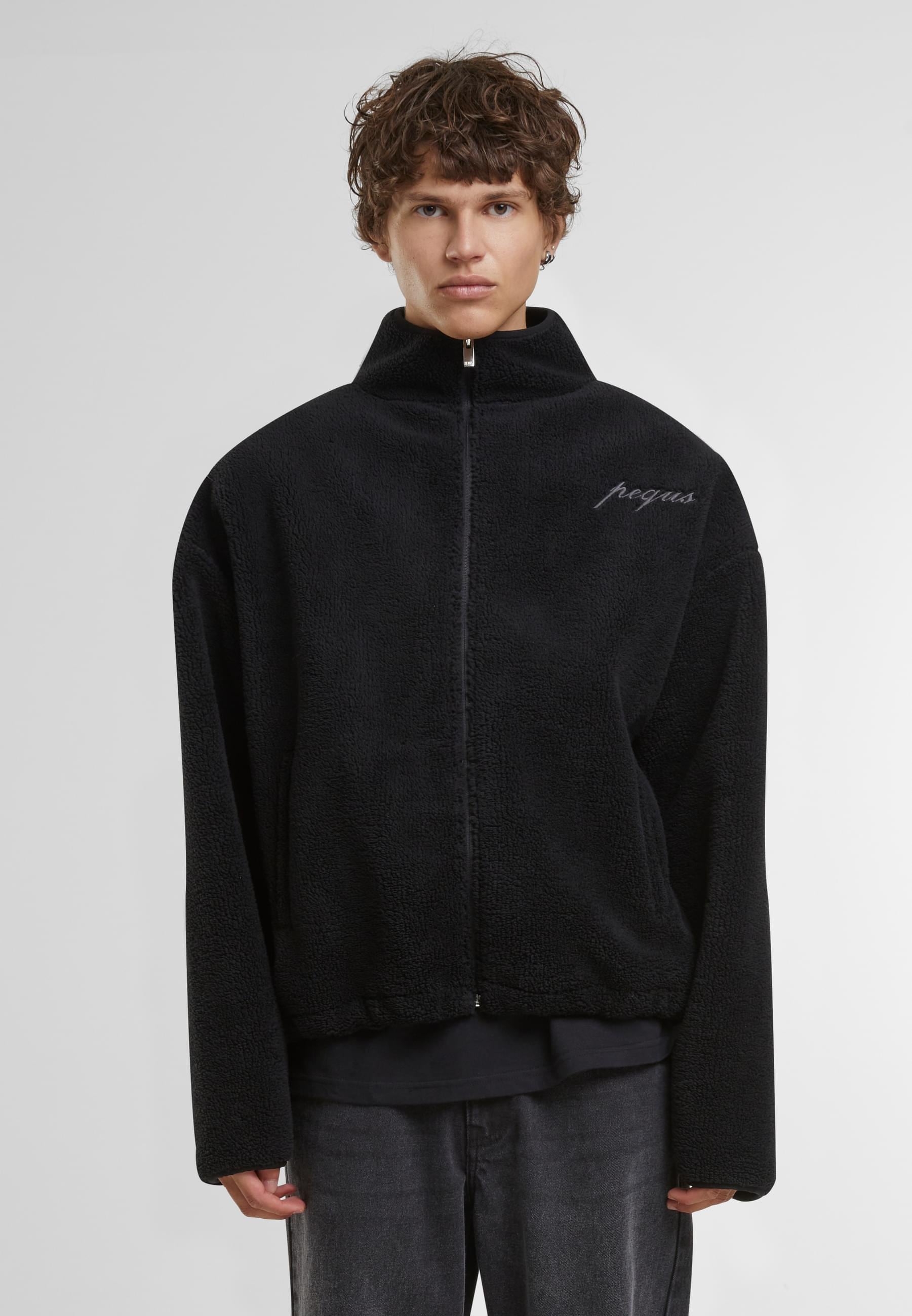 PEQUS Allwetterjacke »PEQUS PEQUS Mykonos Script Teddy Fleece Jacket« 1 Stk. tlg. ohne Kapuze