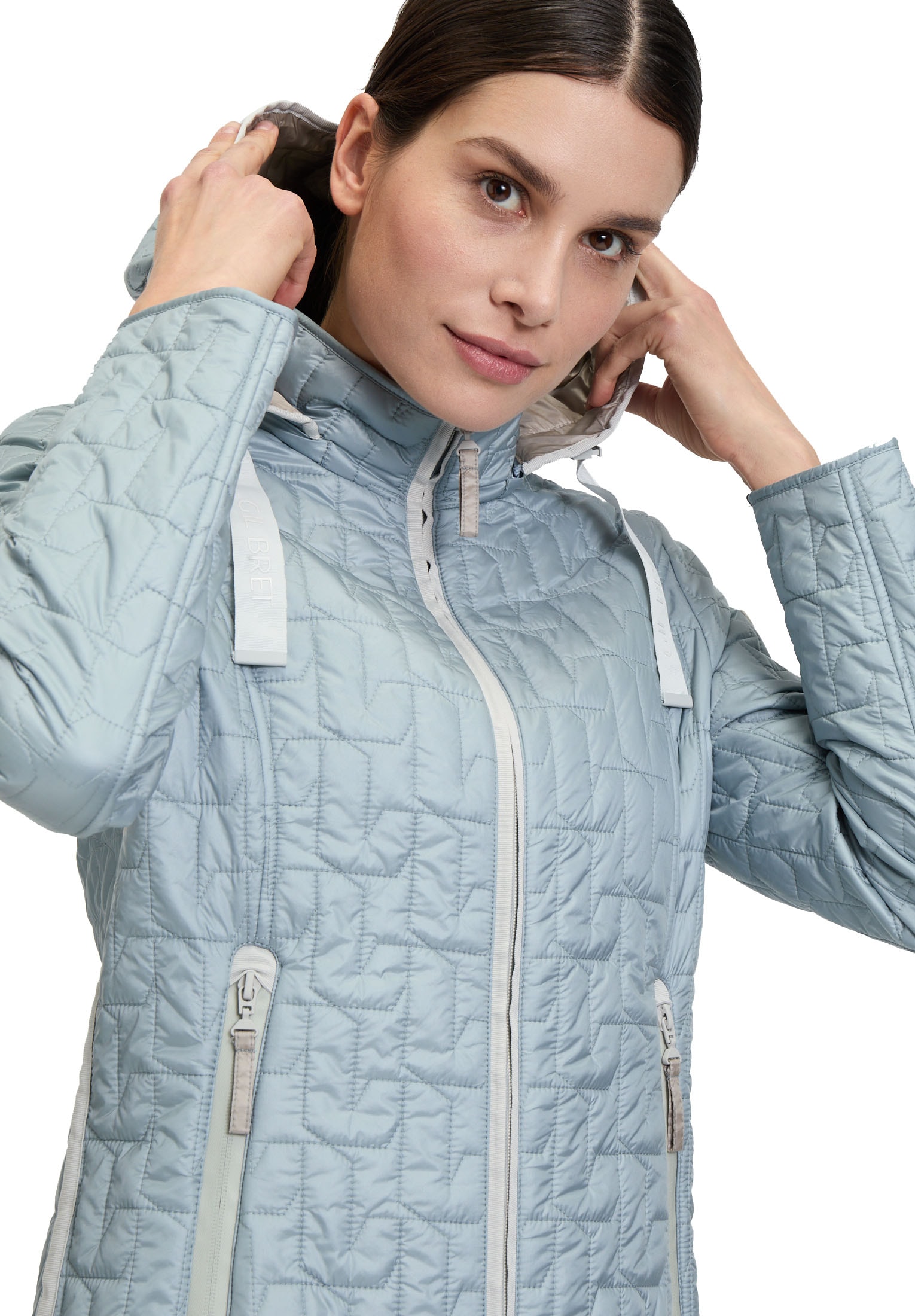 Gil Bret Steppjacke, mit Kapuze, mit Kapuze und Reißverrschluss