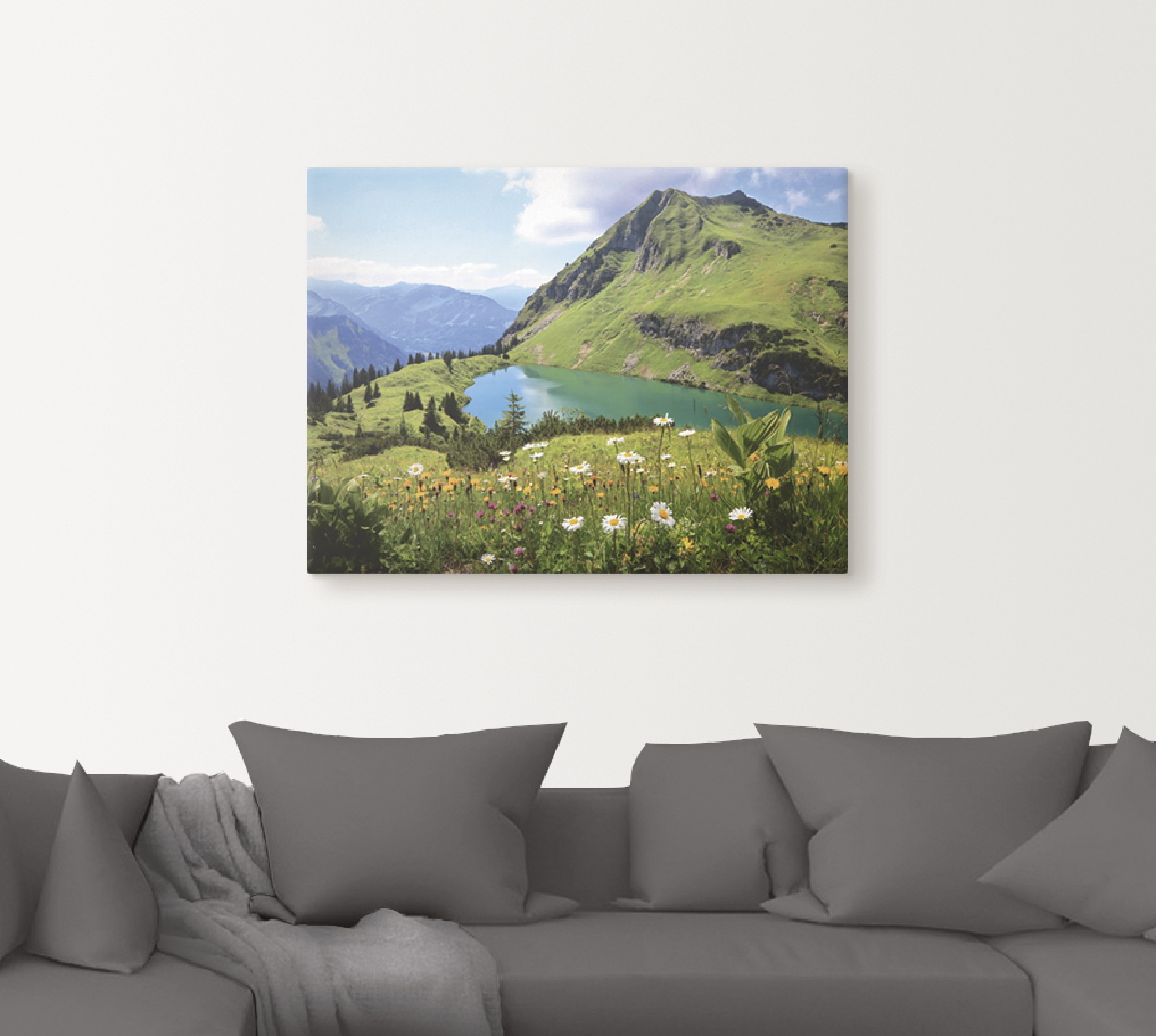 Artland Wandbild »Seealpsee«, Berge, (1 St.), als Leinwandbild, Poster, Wandaufkleber in verschied. Größen