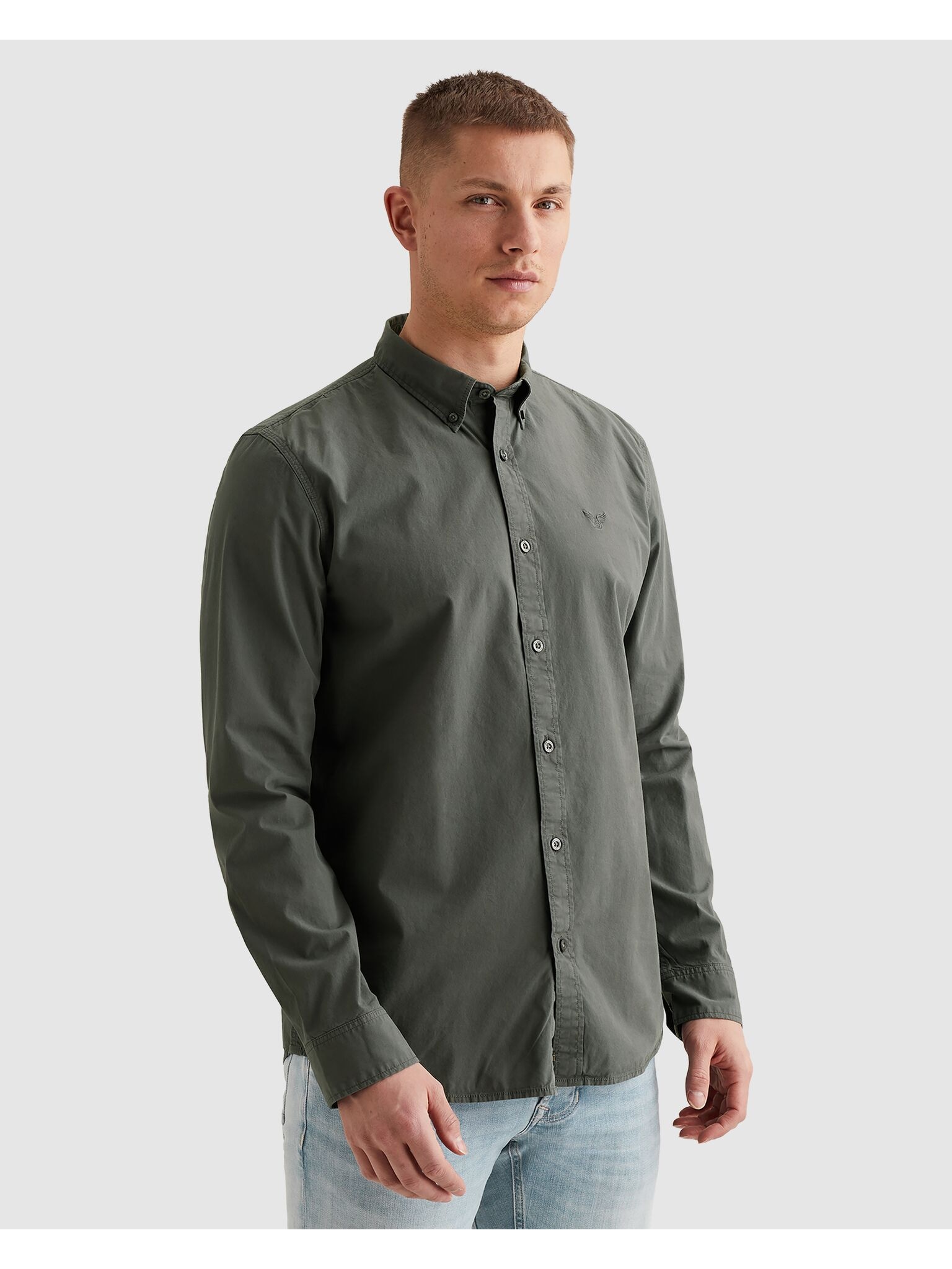 PME LEGEND Langarmhemd Button-down-Kragen