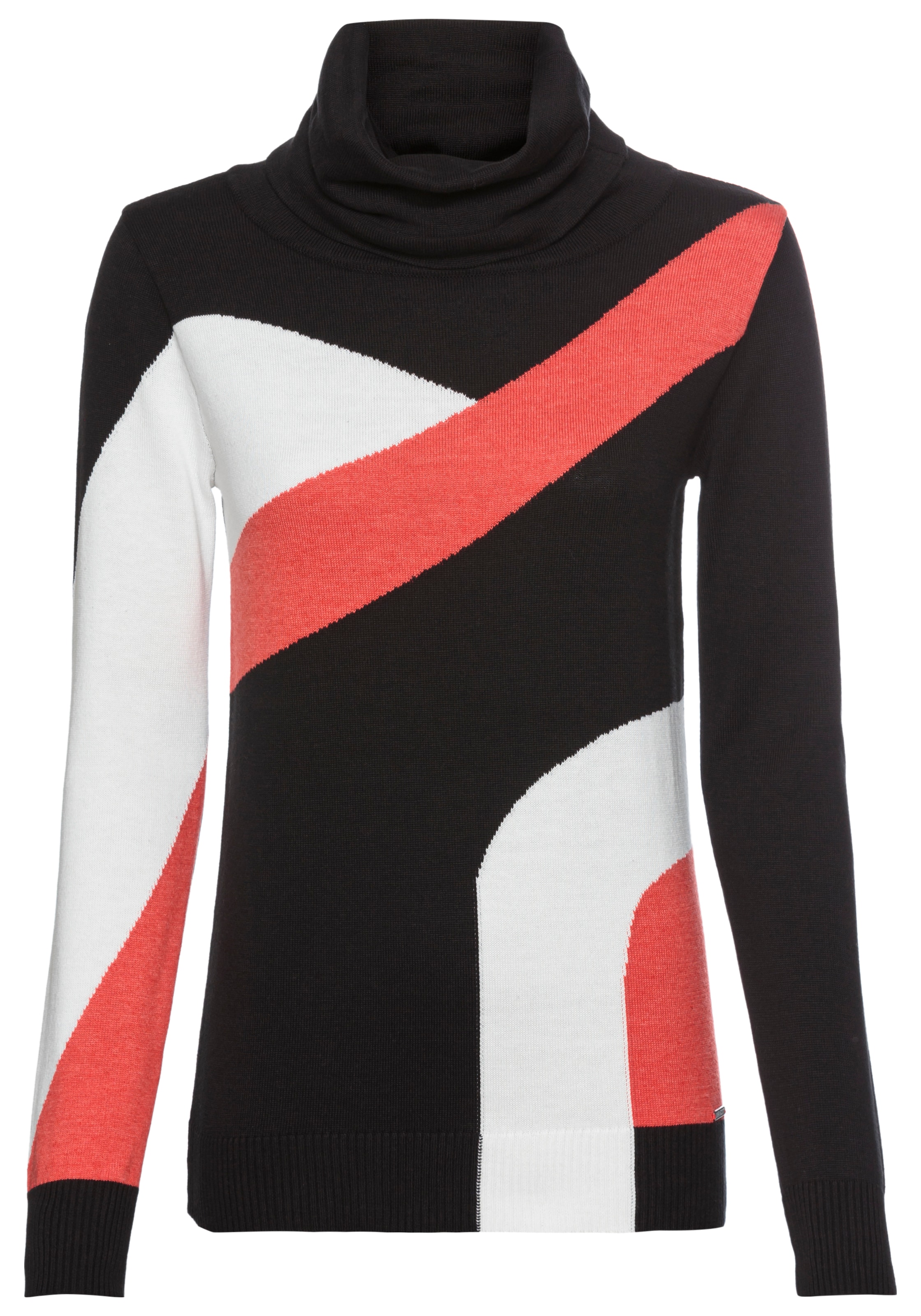 Laura Scott Strickpullover, mit Rollkragen und Colorblock Design