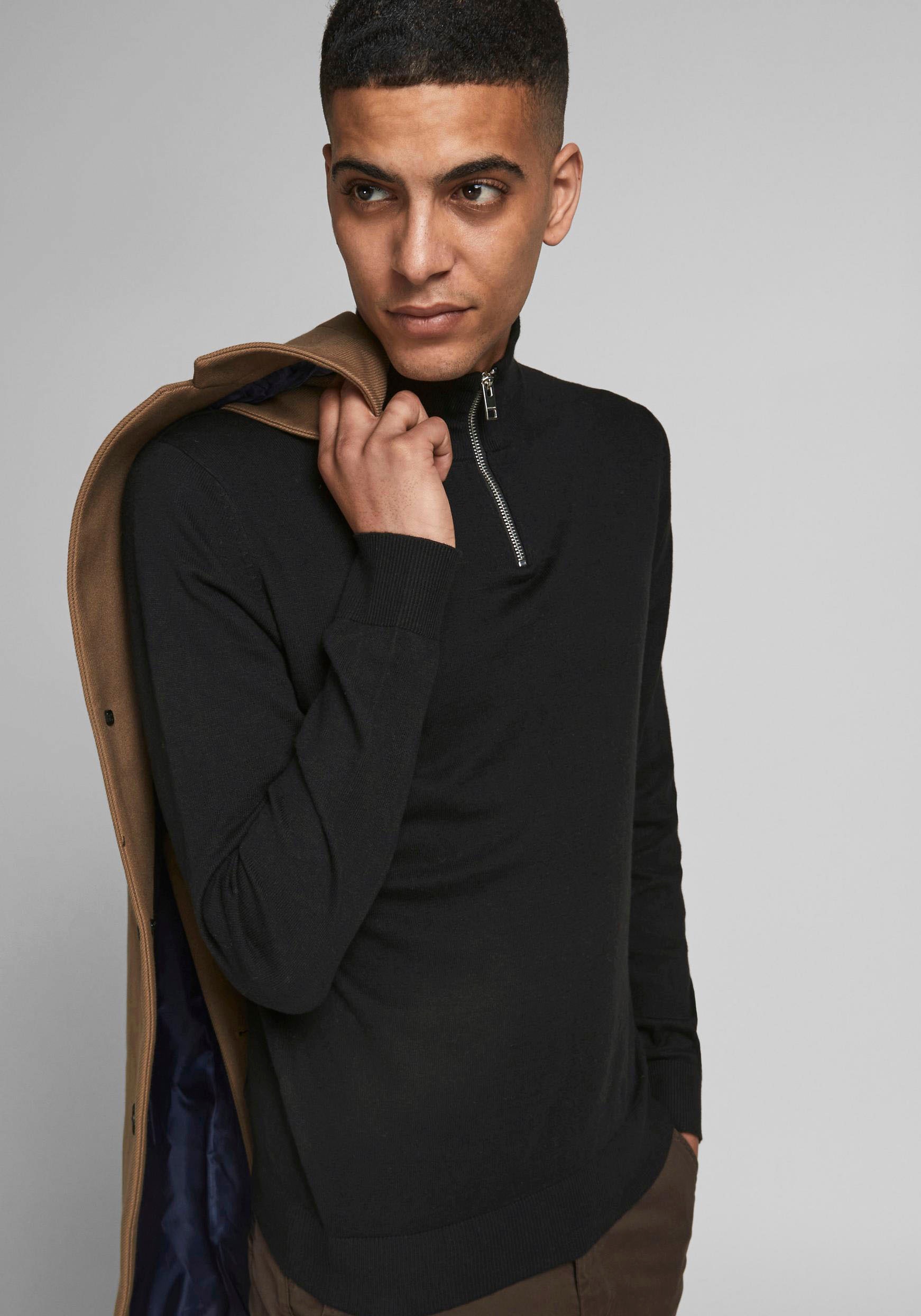Jack & Jones Rundhalspullover »EMIL KNIT HALF ZIP«