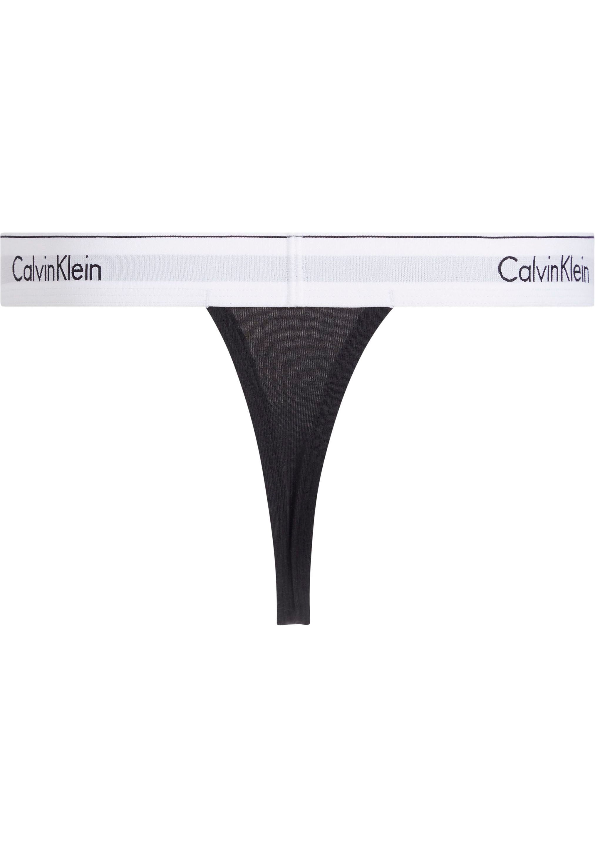Calvin Klein Underwear String »THONG 3PK«, (Packung, 3 St., 3er-Pack), mit Logo-Elastikbund
