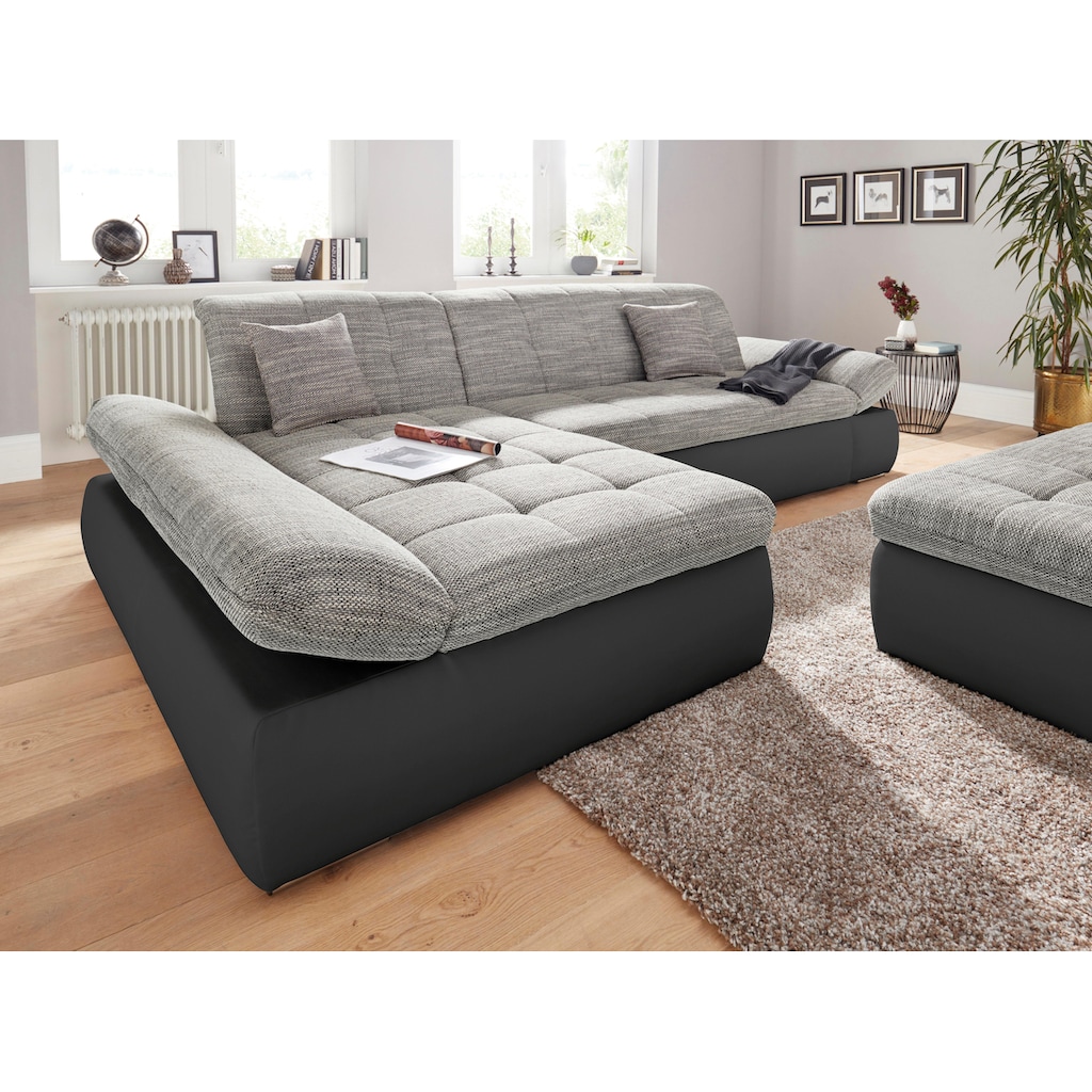 DOMO collection Ecksofa »PB Moric wahlweise mit Bettfunktion + Armteilverstellung, Schlafsofa«