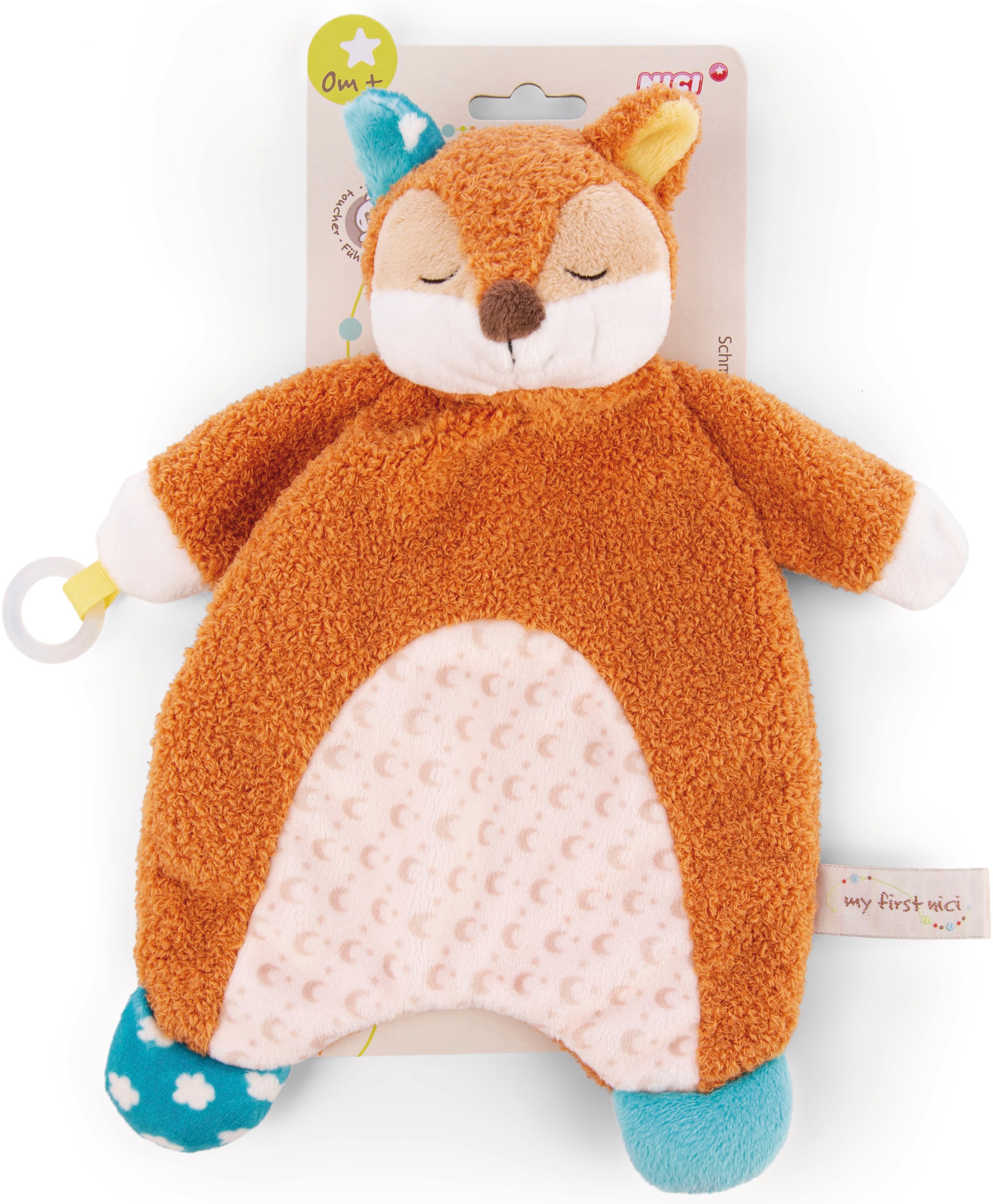Nici Schmusetuch »My First NICI, Fuchs Finni schlafend«, mit aufgestickten Augen