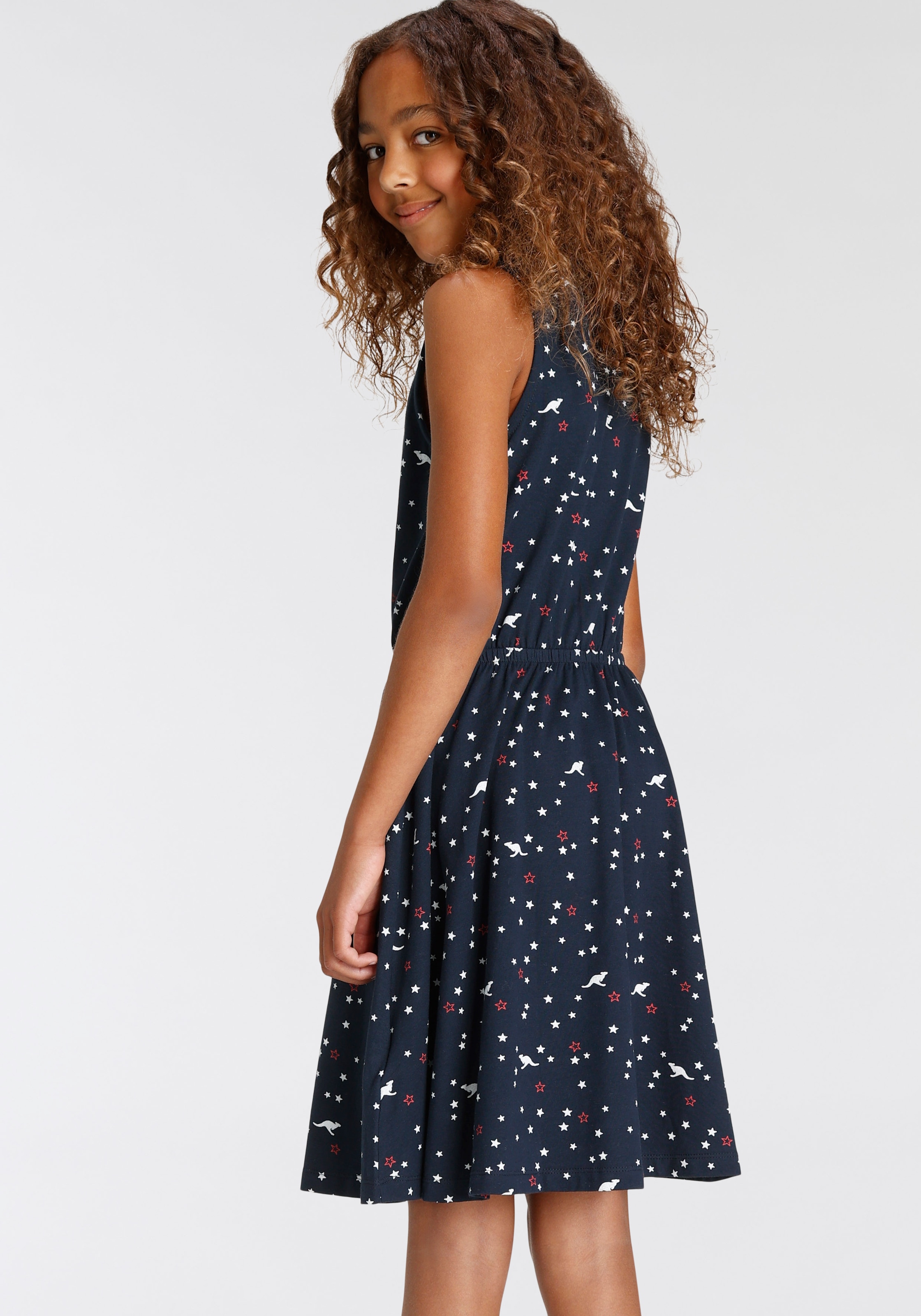 KangaROOS Jerseykleid », Skaterkleid in schönen Allover-Muster« für Partys und Treffen mit Freunden,  kniefrei,  modisch