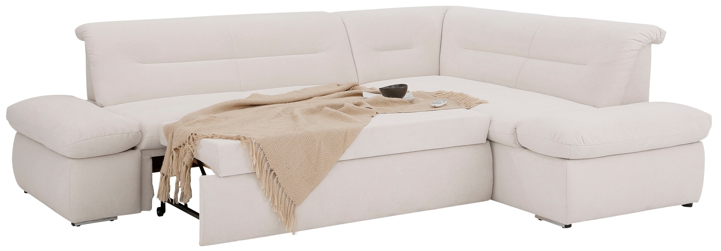 INOSIGN Ecksofa »Avesa L-Form«, Wahlweise mit Arm- und Bettfunktion, B/T/H: 275/211/80 cm
