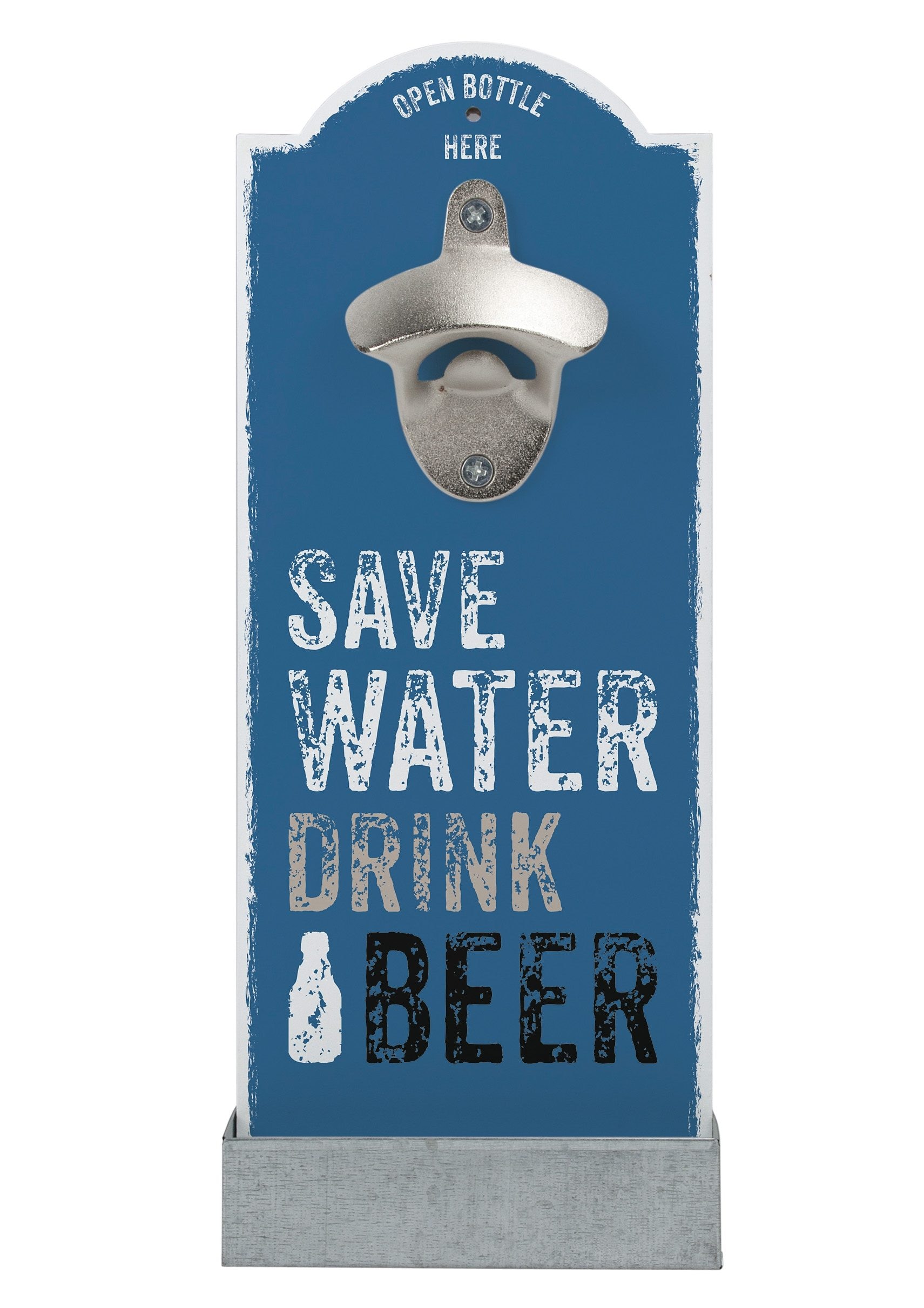 Flaschenöffner »Save Water«, für die Wand